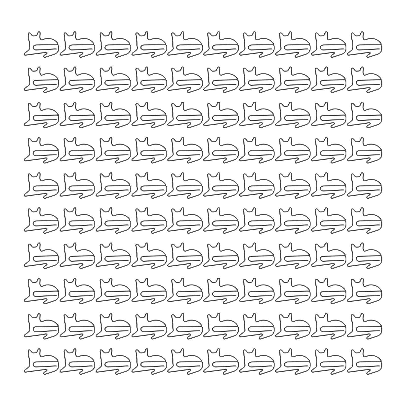 100 Pcs Cute Paper Clips Animal Shaped Fun Bookmark Document Organizing Clips Funny Bookmark Planner Clips Black