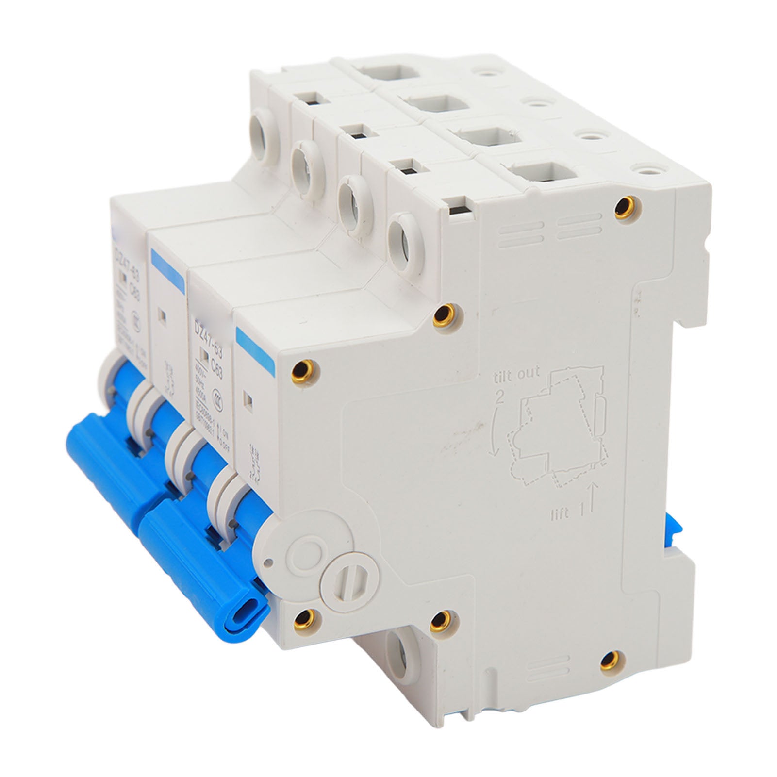 2P Interlock Circuit Breaker 4500A Breaking Capacity Dual Power Interlock Air Switch Transfer Switch 400V 63A