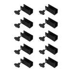 10 Set Window Lock 2 Holes Sliding Door Stopper High Safety Window Security Locks with Anti Scratch Pad and Key