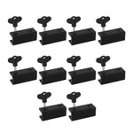 10 Set Window Lock 2 Holes Sliding Door Stopper High Safety Window Security Locks with Anti Scratch Pad and Key