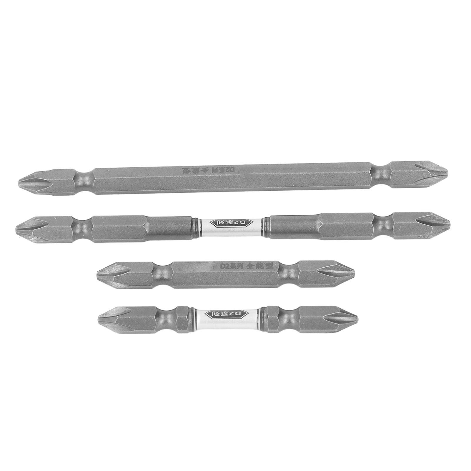 4PCS Electric Screwdriver Bits Strong Magnetic Alloy Steel Double Head Drive Bit for Impact Power Tools