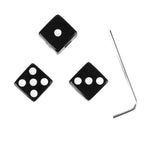 3PCS Guitar Volume Control Knobs Dice Shape Speed Control Knobs with Wrench Plastic Musical Parts Black