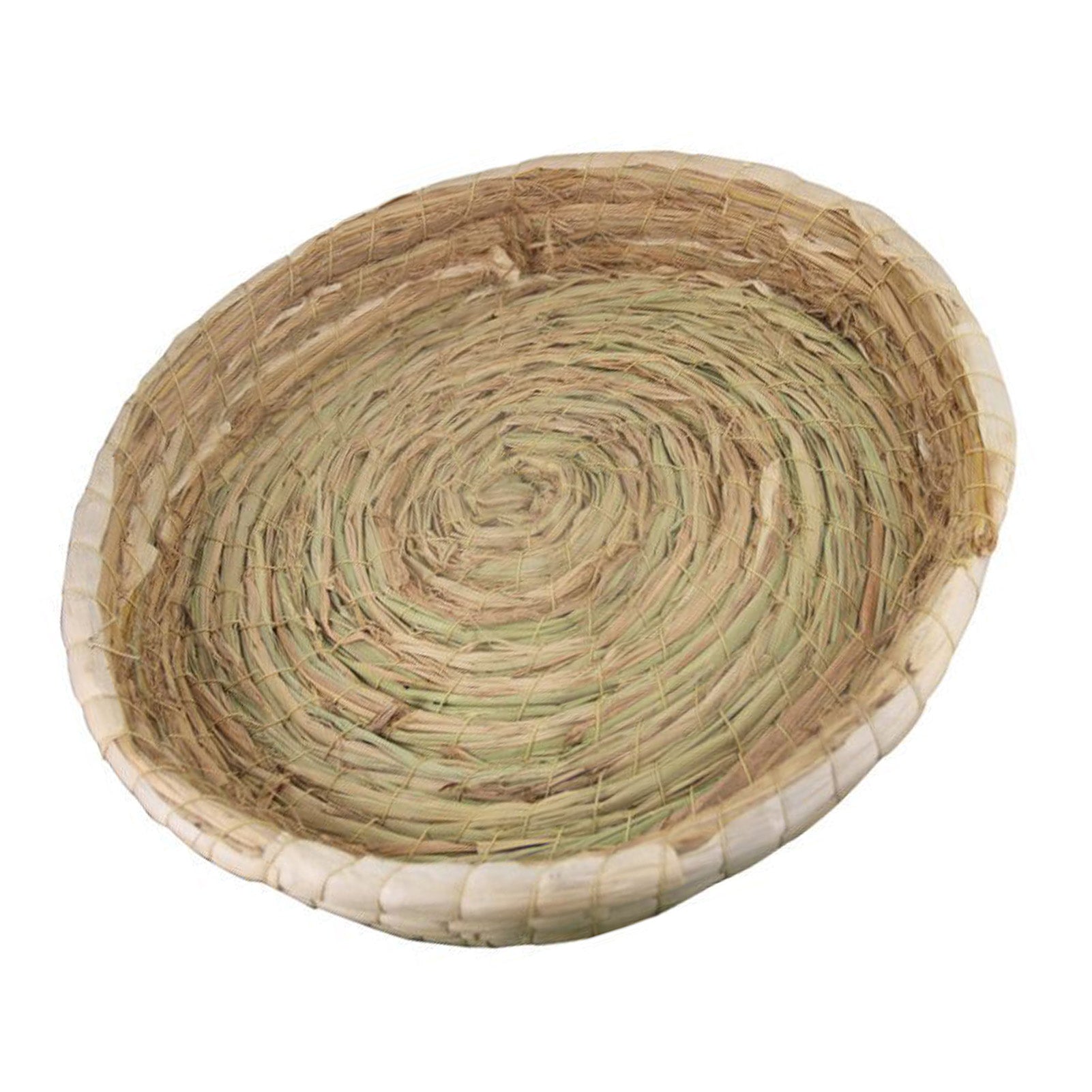 Straw Cat Nest Hand Woven Cat Nest Breathable Round Cat Scratch Box for Cats Dogs Rabbits Geese Bottom Diameter 40cm/15.7in