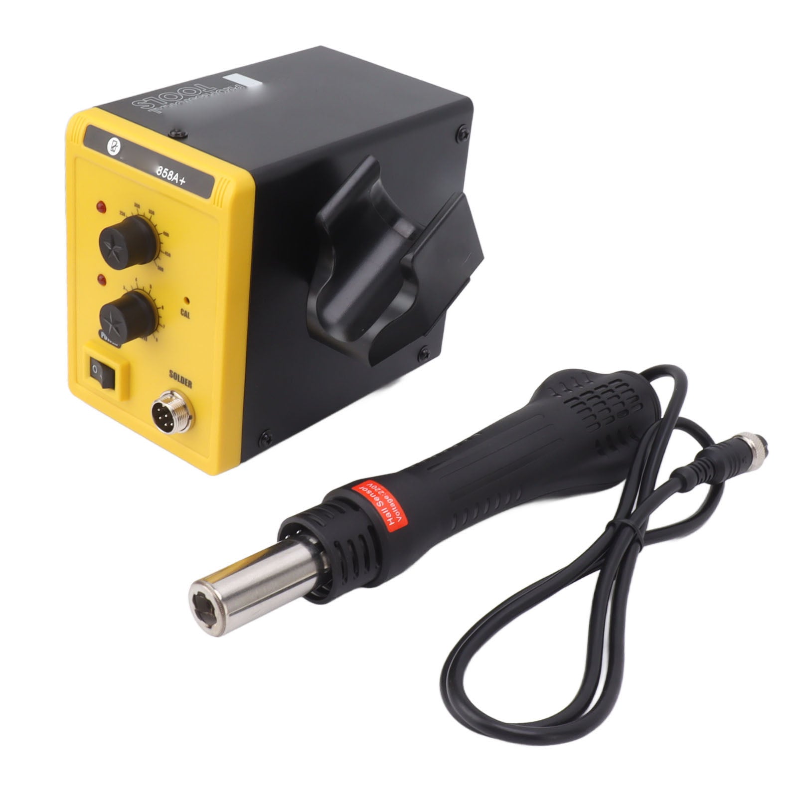 Air Gun Soldering Station LED Tube Display Air Flow Temperature Adjustable Soldering Iron Station