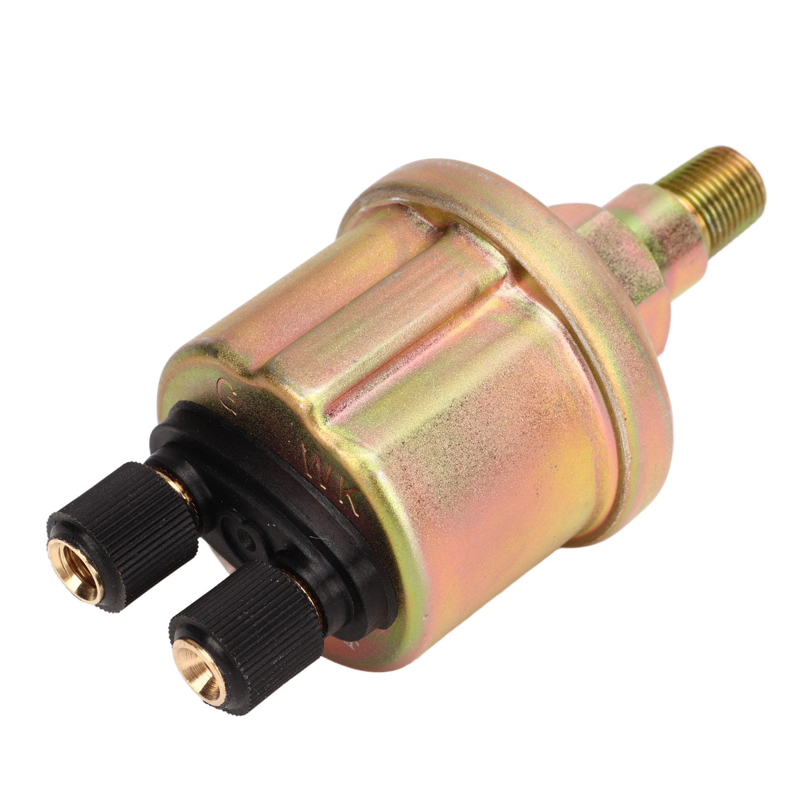 Diesel Generator Oil Pressure Sensor 1/8NPT Gold Matte Double Head Oil Pressure Sensor for VDO 0‑10Bar