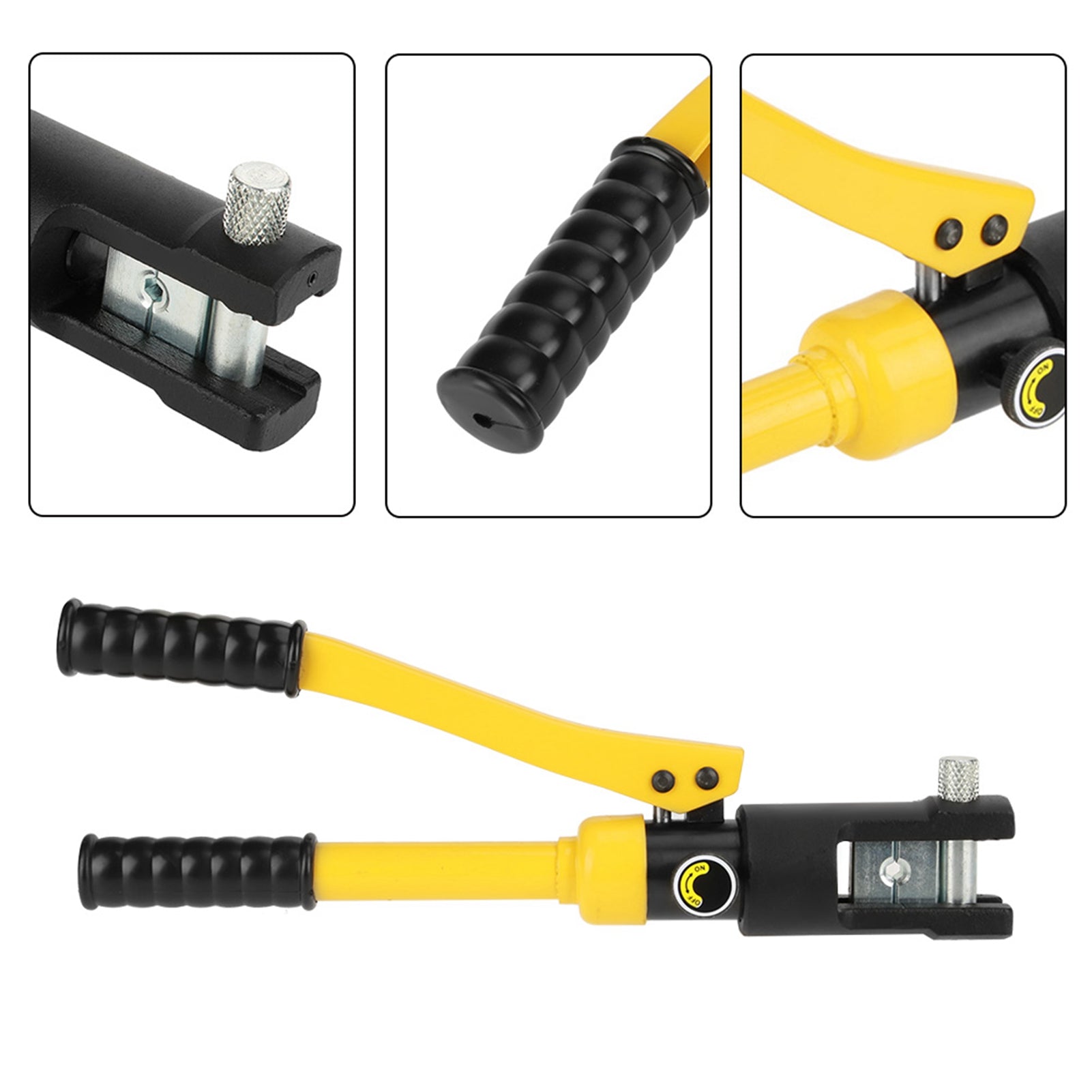 1 Set 10T Hydraulic Wire Cable Battery Lug Crimper Terminal Crimping Tool with 10~120mm Dies
