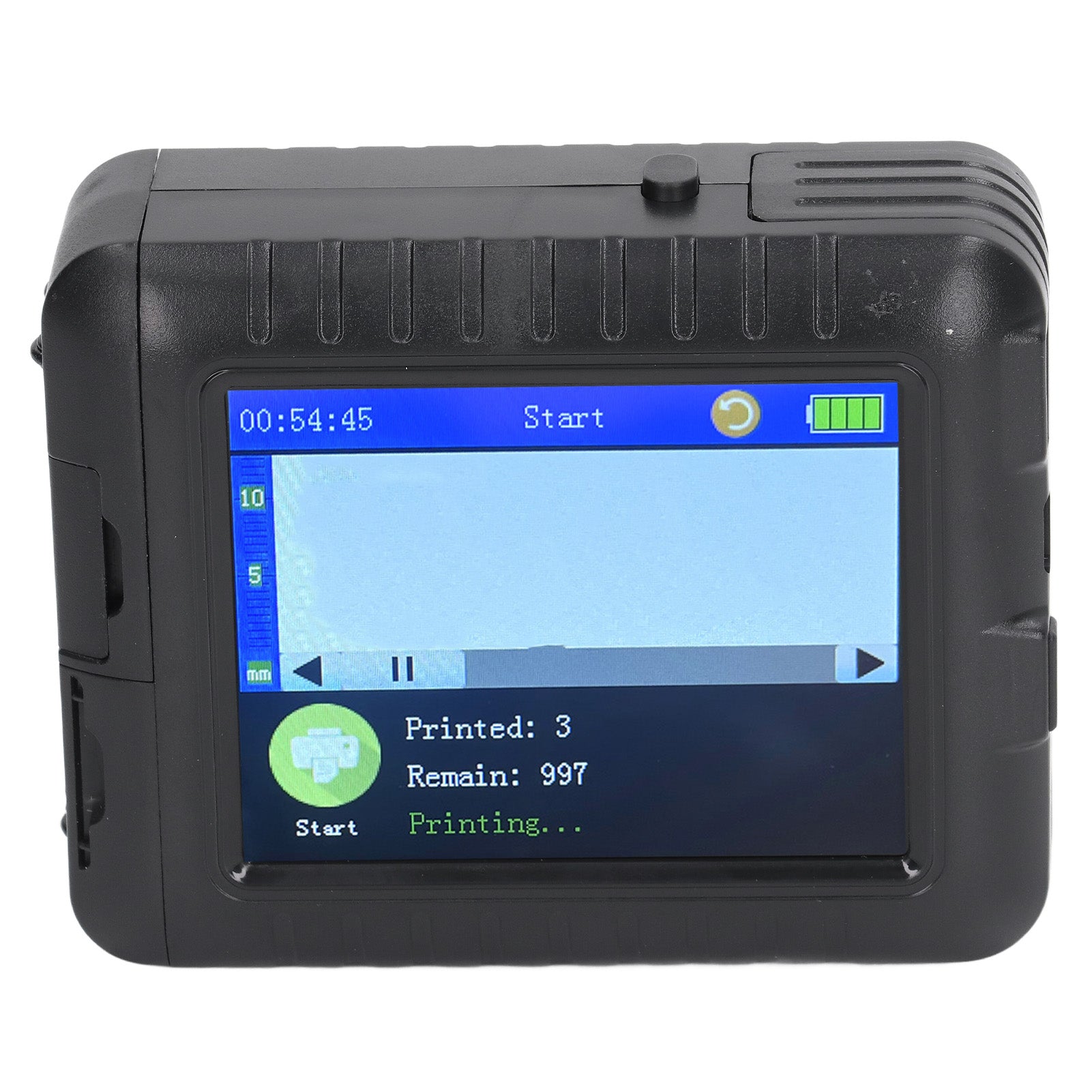 Handheld Inkjet Printer Gun Portable Mini Smart 3.5in HD Touch Screen Multi Language with Black Ink Cartridge for Label