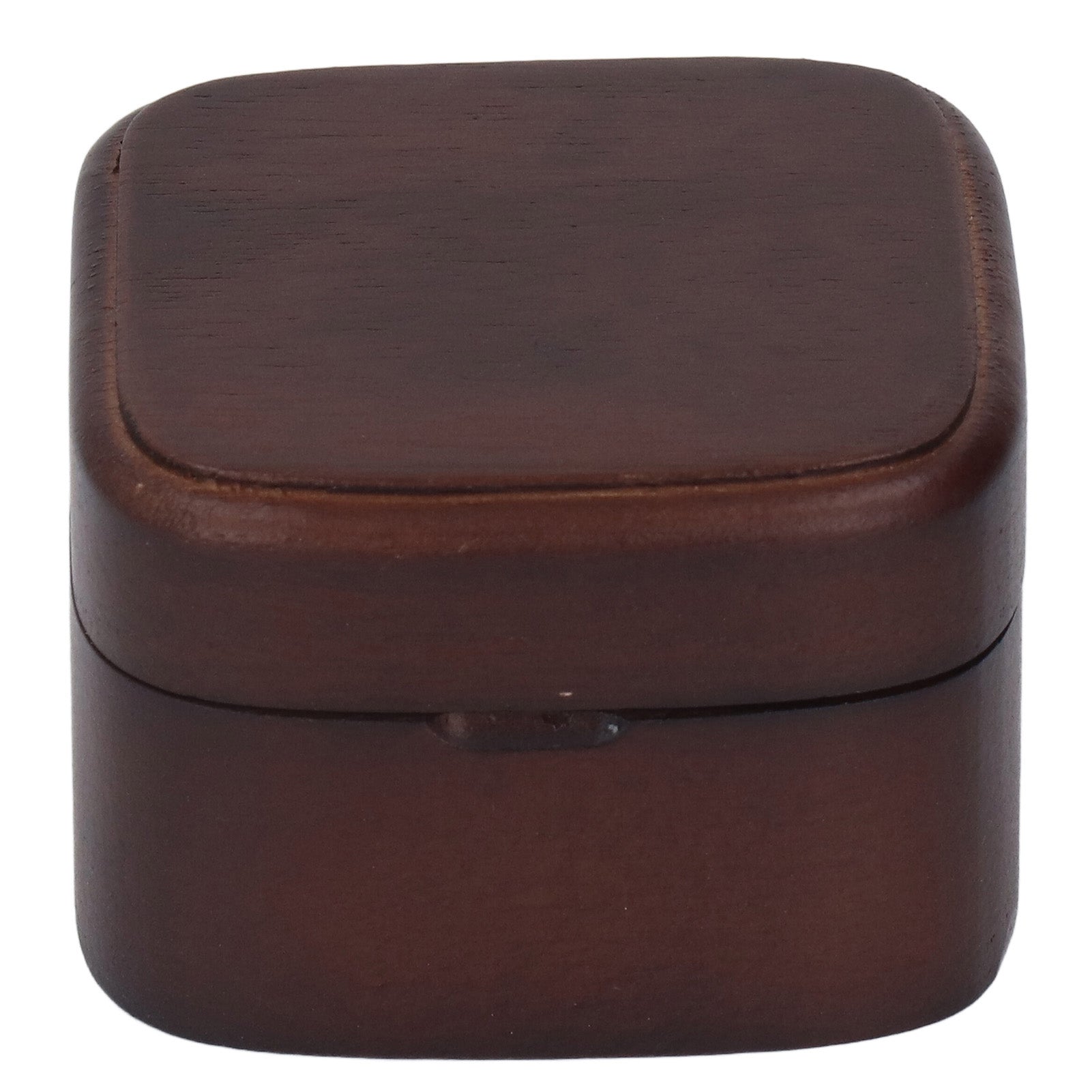 Engagement Ring Box Small Walnut Wood Proposal Ring Box for Wedding