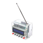 DIY FM Radio 87 To 108MHz LCD Display Digital Radio Receiver with LED Flashing Light for Education Project Pre Assembled