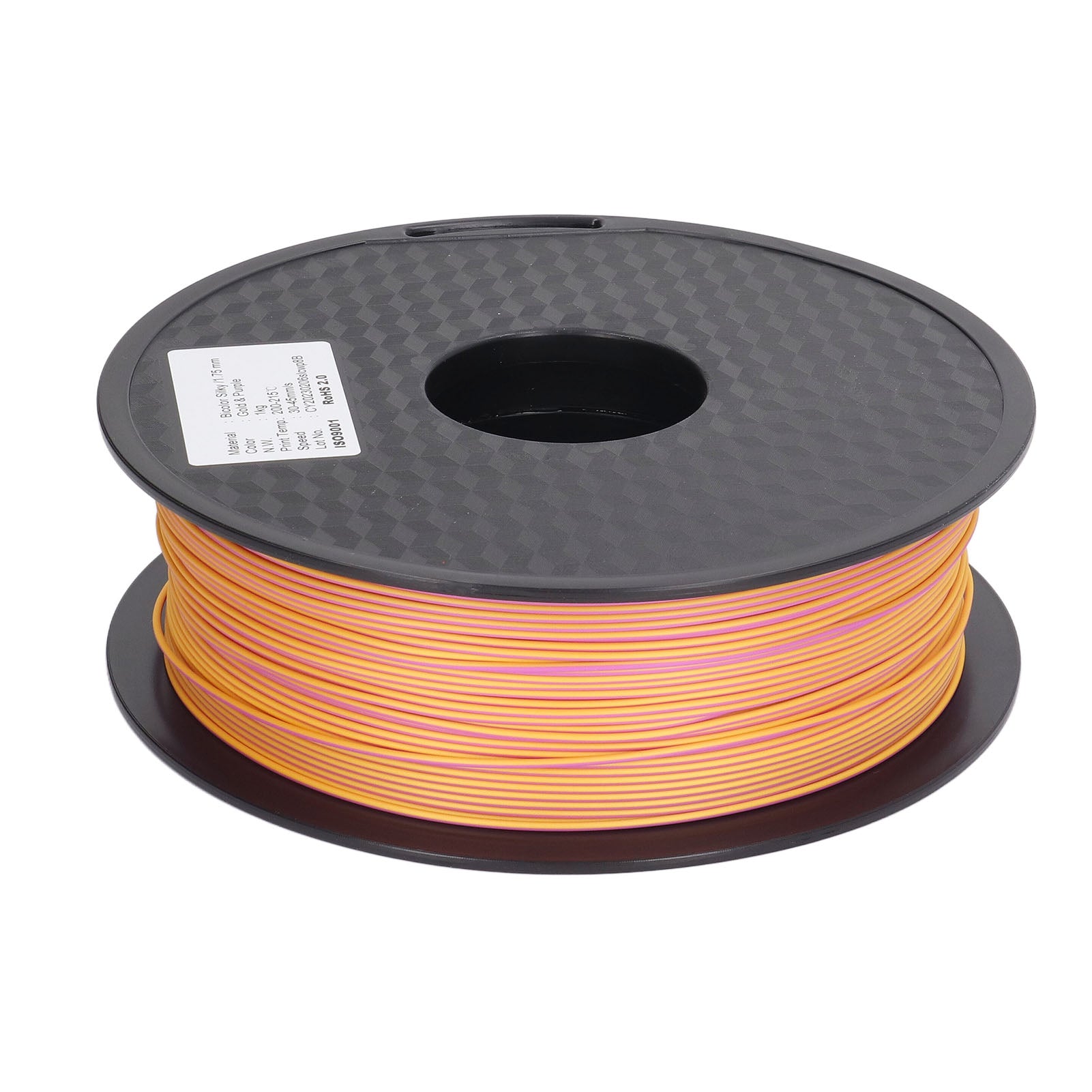 1.75mm Filament Gold Purple Dual Colors Extrusion PLA Filament 3D Printer Consumable 30‑45mm/s
