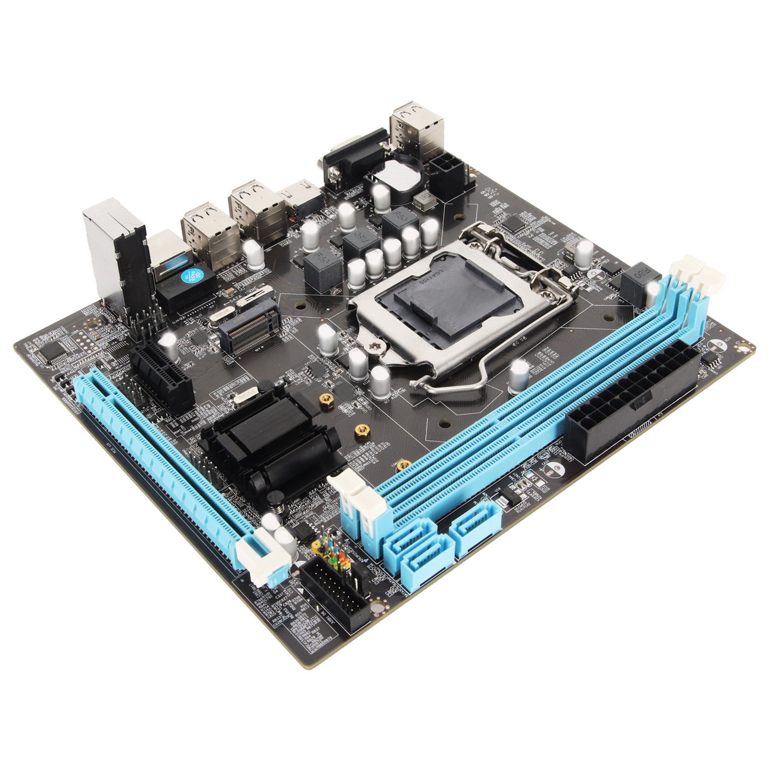 Desktop Motherboard H61 6 USB2.0 DDR3 M.2 NVMe NGFF 100Mbps LAN Micro ATX Motherboard for LGA1155 Socket I3 I5 I7