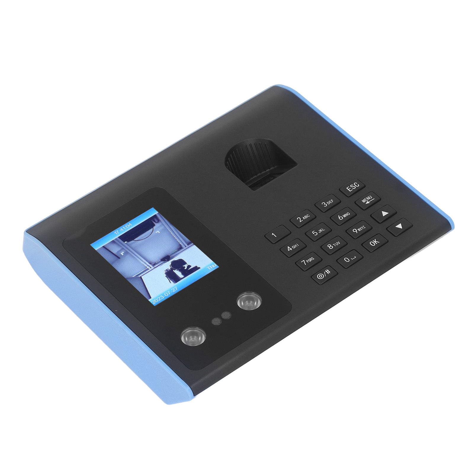 Attendance Machine Biometric Face Fingerprint Password Check In Machine Time Clock 100‑240V for Office EU Plug