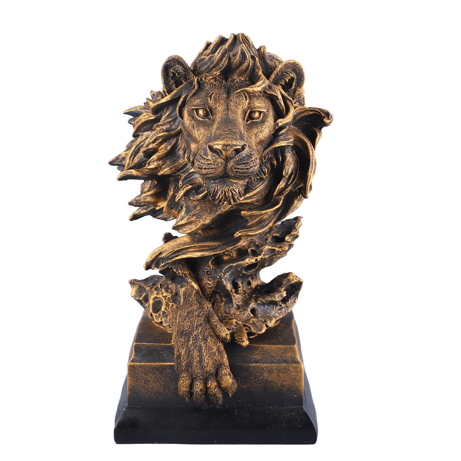 Lion Resin Statue Innovative Vintage Exquisite Lion Figure for Home Decoration Living Room Porch Study