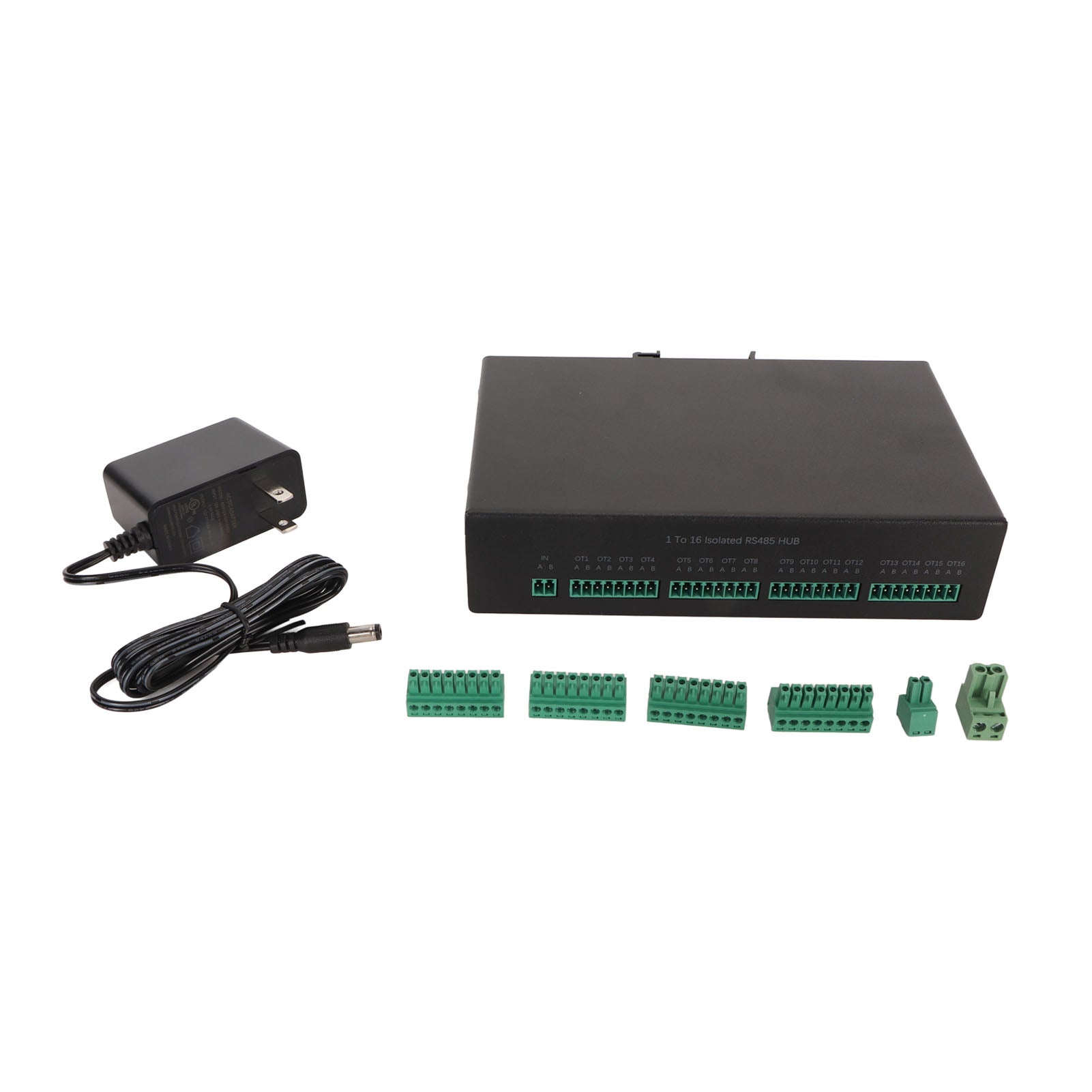 1 to 16 Bi Directional Communicate RS485 Hubs Industrial Grade Photoelectric Isolation RS232 Repeater Splitter