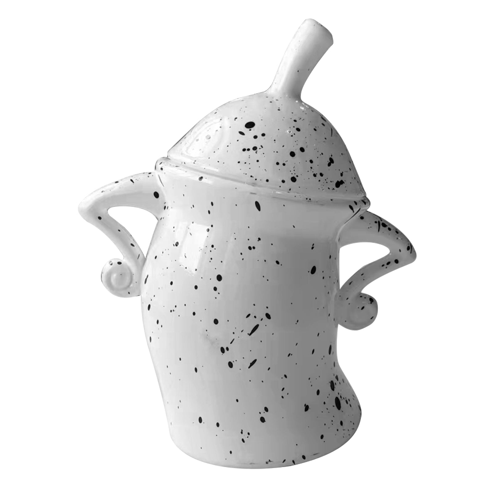 Canister with Attitude Drop Resistant PVC Durability Food Canisters with Lids Desktop Cup Ornament for Halloween White