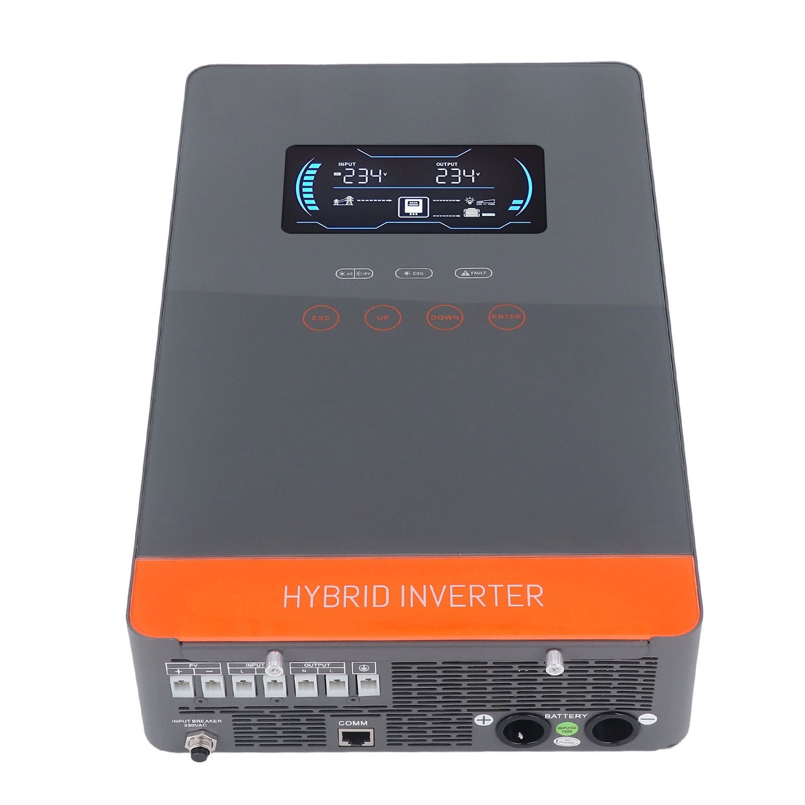 4500W Hybrid Solar Inverter 4 Charging Modes Pure Sine Wave Inverter with 150A MPPT Controller 24V