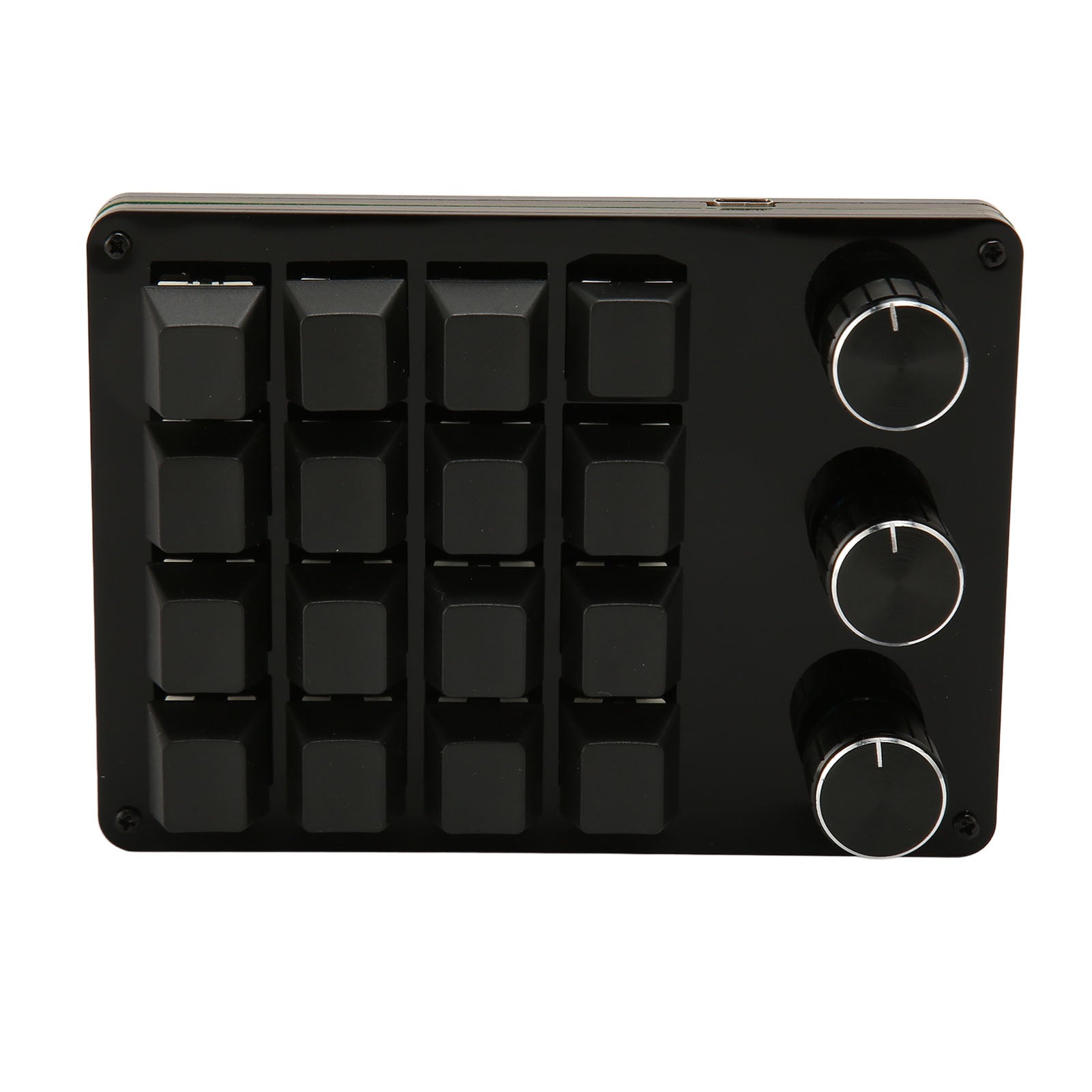 Programmable Keypad 16 Keys 3 Knobs Blue Switch Mechanical Hot Swappable Mini Keypad for Gaming Office Media