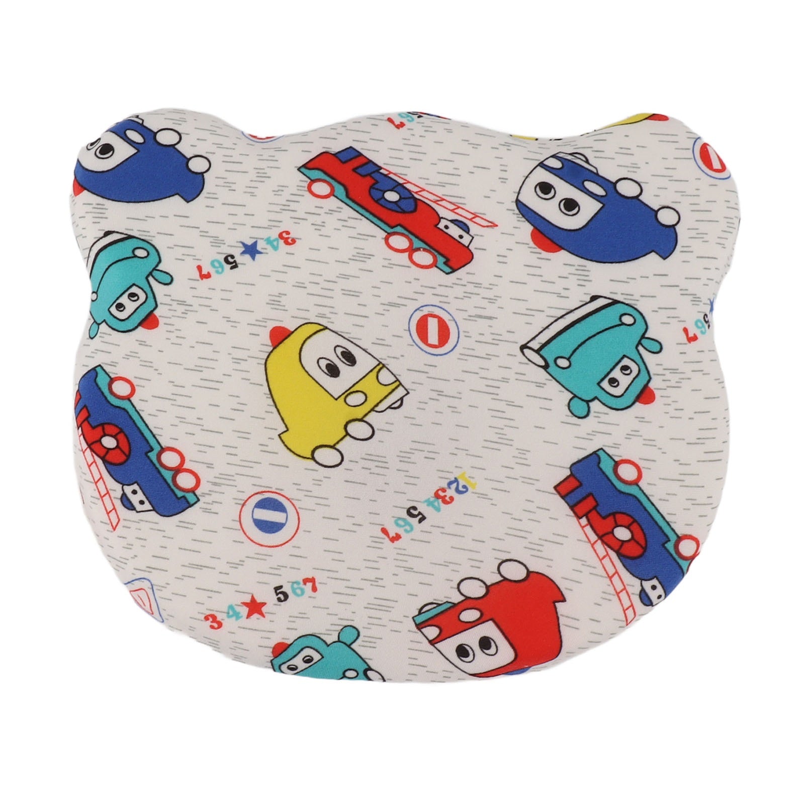 Small Toddler Pillow Removable Memory Foam Core Breathable Baby Head Pillow for 4 Seasons Grey Car