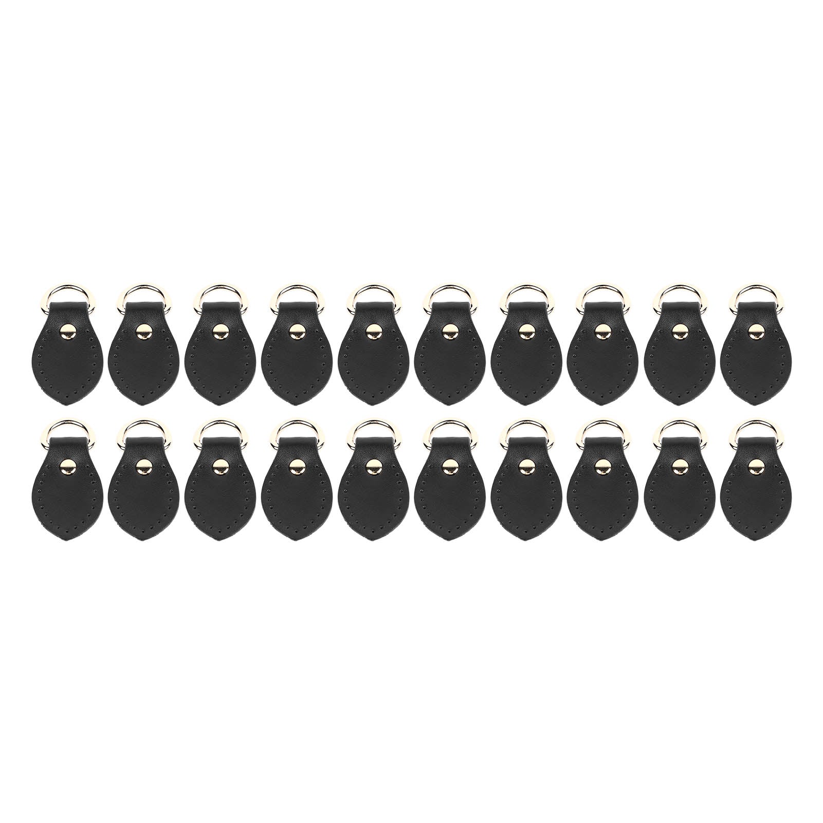 20 Sets Leather D Rings for Purse Genuine Leather D Rings Purse Making Supplies for Leather Crossbody Purse Craft Black