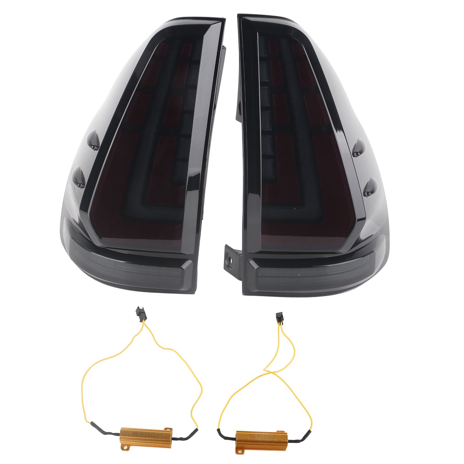 1 Pair Left Right Car LED Tail Light Automotive Rear Lamp Replacement for Land Cruiser Prado 120 Series 2003‑2009 Smoky Lens Color