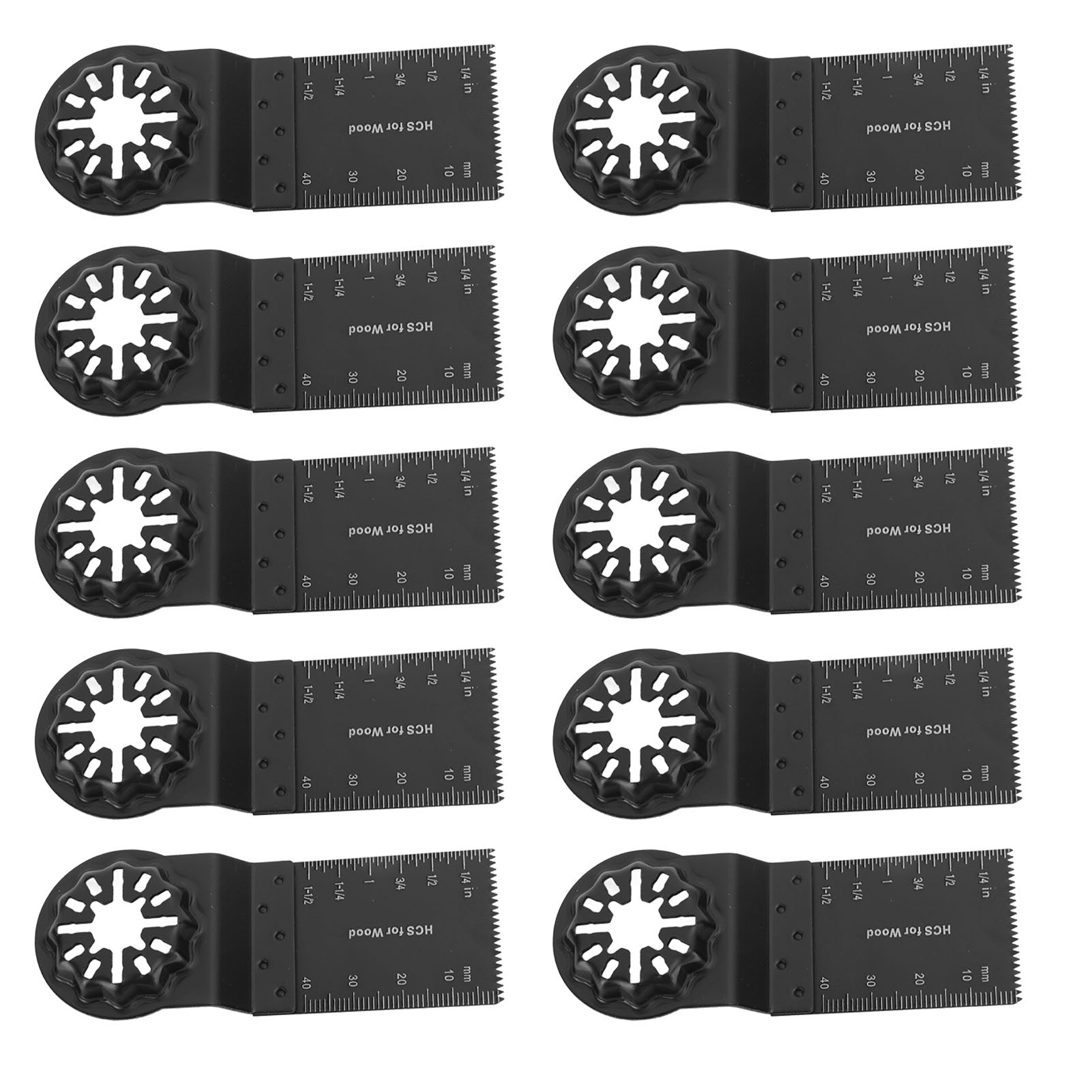 10 Pcs Oscillating Saw Blade 34mm 40mm Cut Depth Multitool Blade with Starlock Interface