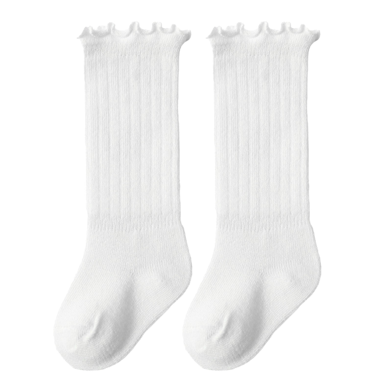 1 Pair Baby Knee High Socks Cotton Infant Toddler Knee High Stockings Socks for Spring Summer S (Recommended 0‑6 Months)