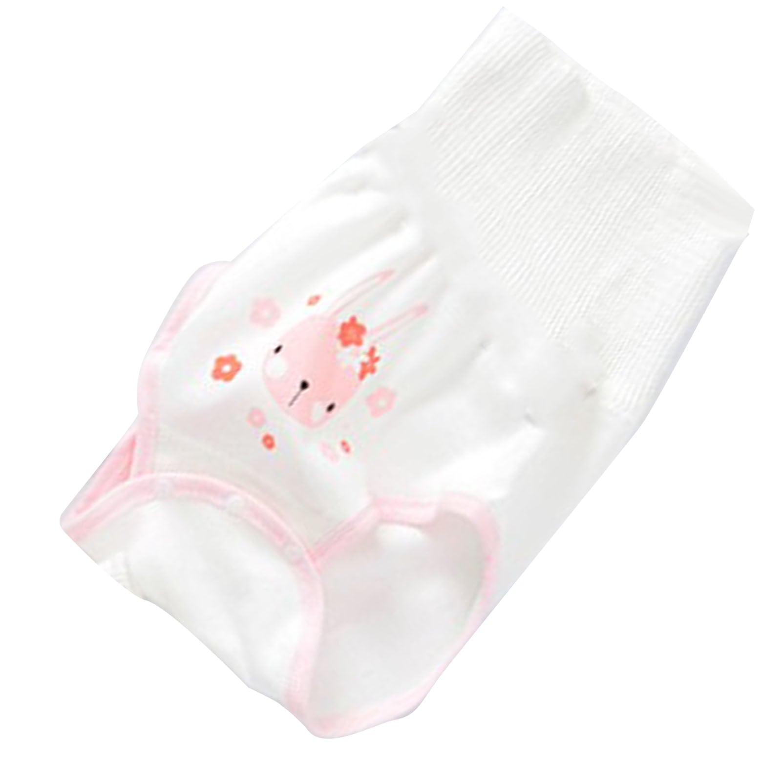 Belly Warmer Baby Panties Cartoon Pure Cotton Adjustable High Waisted Infant Panties Pink Bunny 59 5.5‑11lb