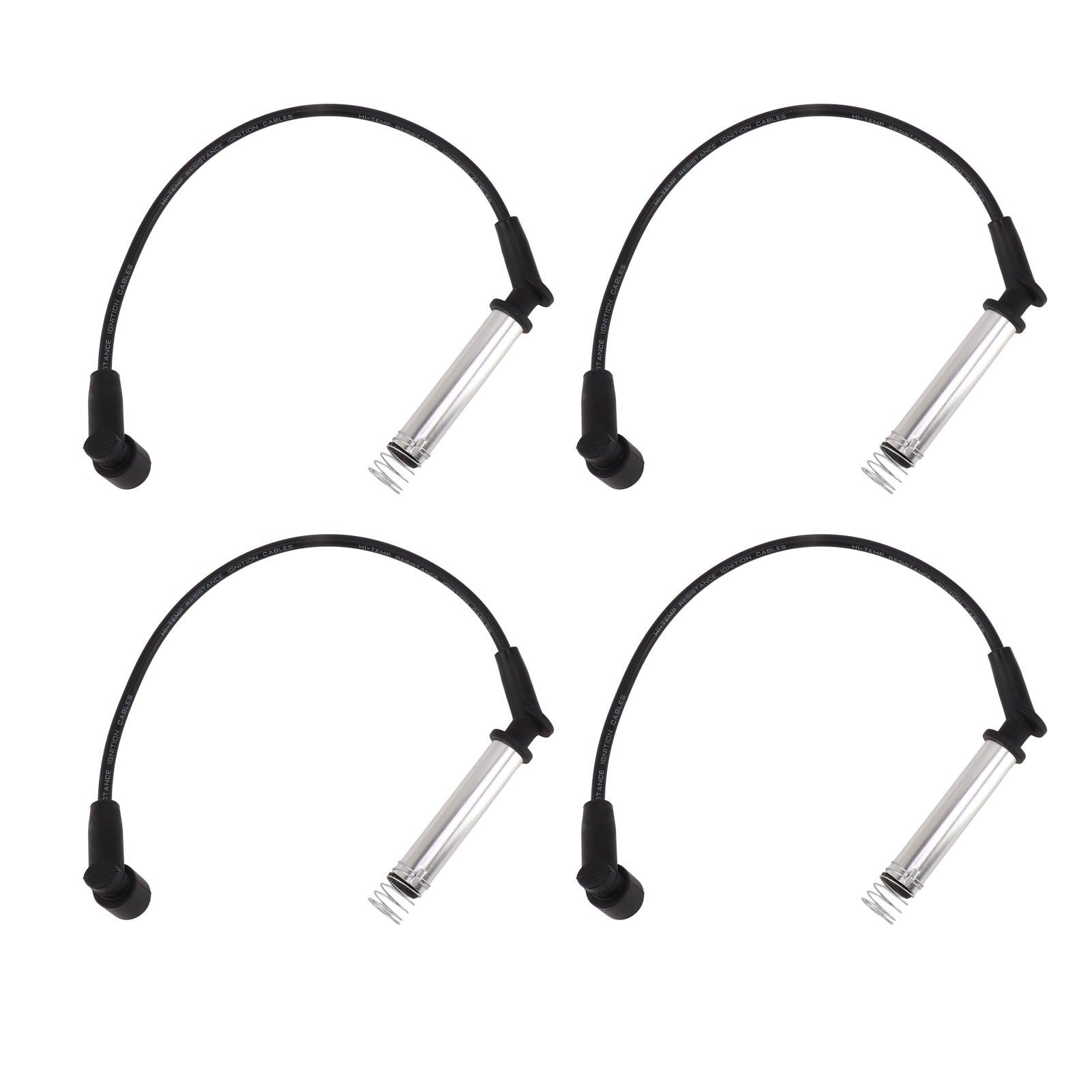 4 Pcs Ignition Coil Spark Plug Wire High Voltage Distribution Ignition Wire Set Replacement for Chevy Mondeo