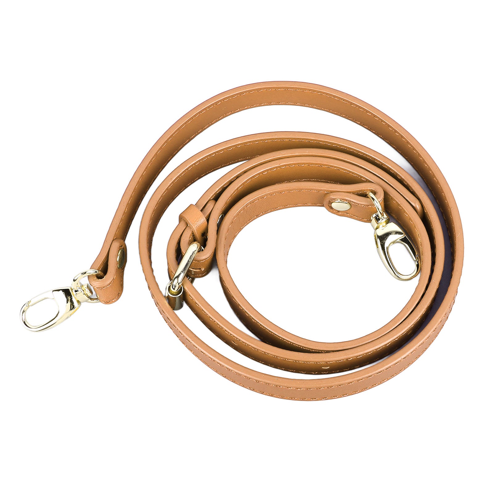 Genuine Leather Bag Straps DIY Fashion Casual Simple Style Bag Strap Replacement for Handbag Shoulder Bag Purse Brown Yellow Gold Accessories