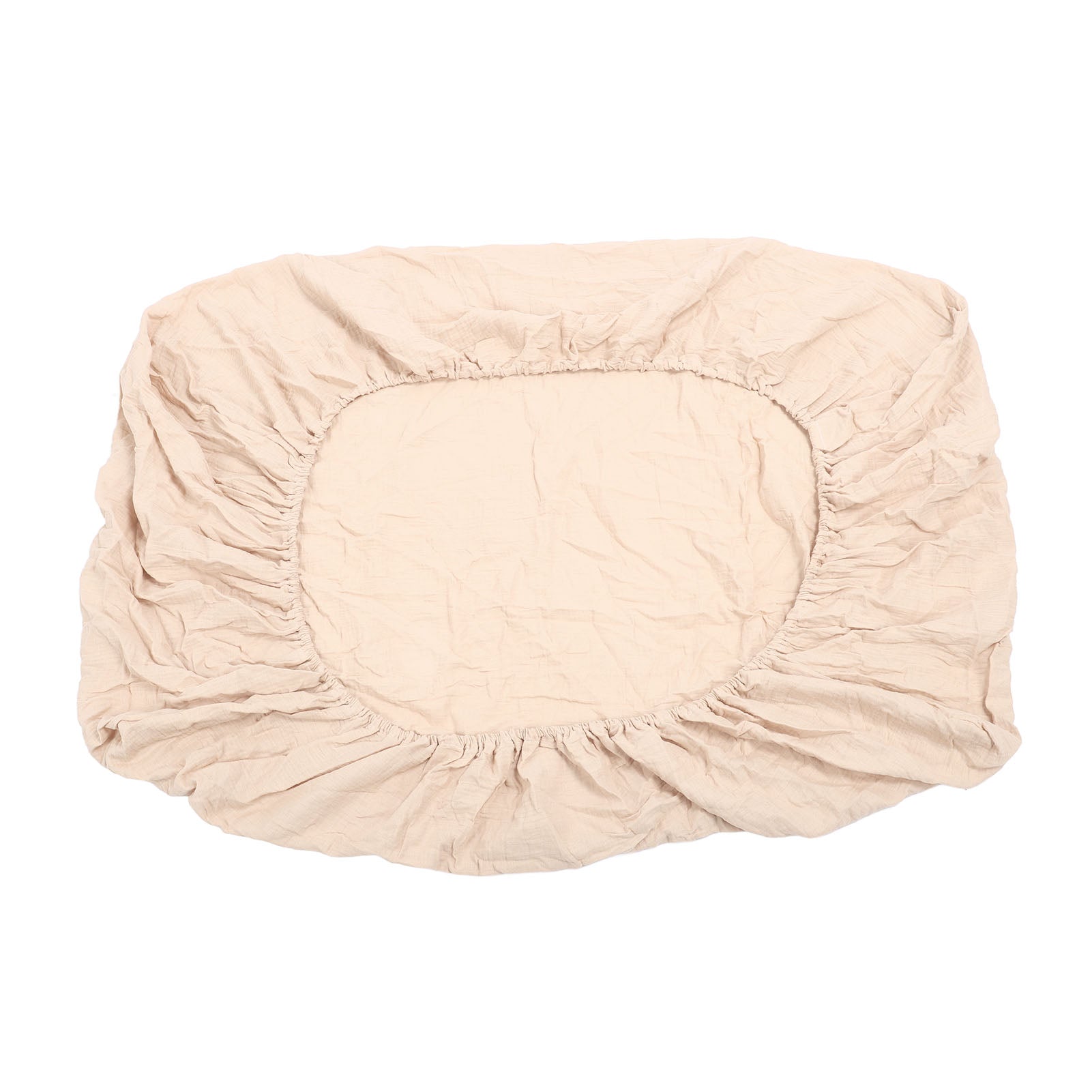 Fitted Crib Sheet Full Cotton Crinkle Fabric Soft Breathable Comfortable Crib Mattress Sheet for Crib Mattress Toddler Bed Mattress Khaki