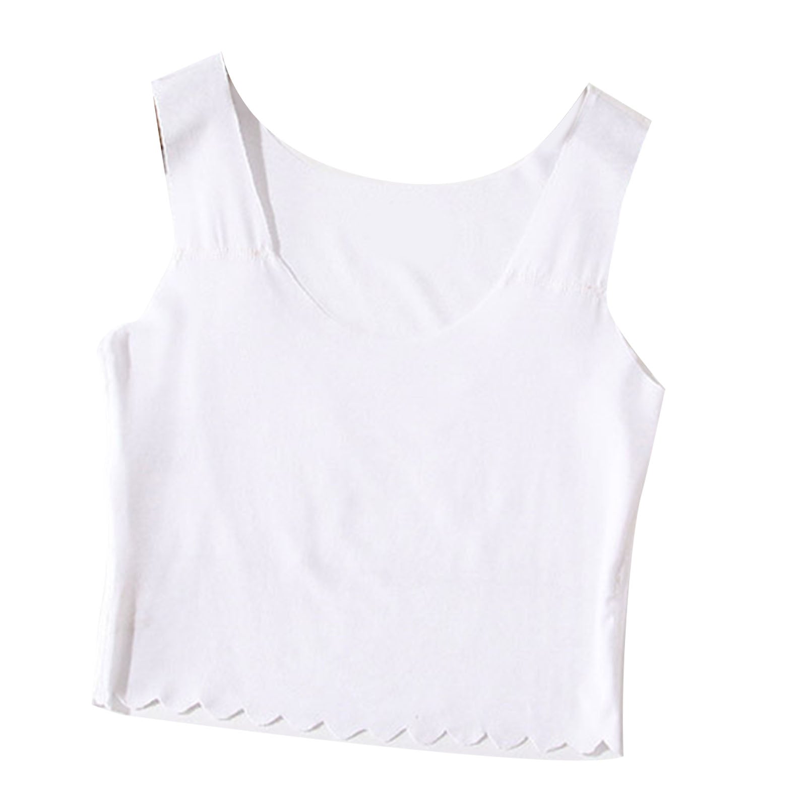 Girls Seamless Bra Breathable Comfortable Thin Style Teenager Girl Vest Bra for Junior High School Students White 140cm / 55.1in