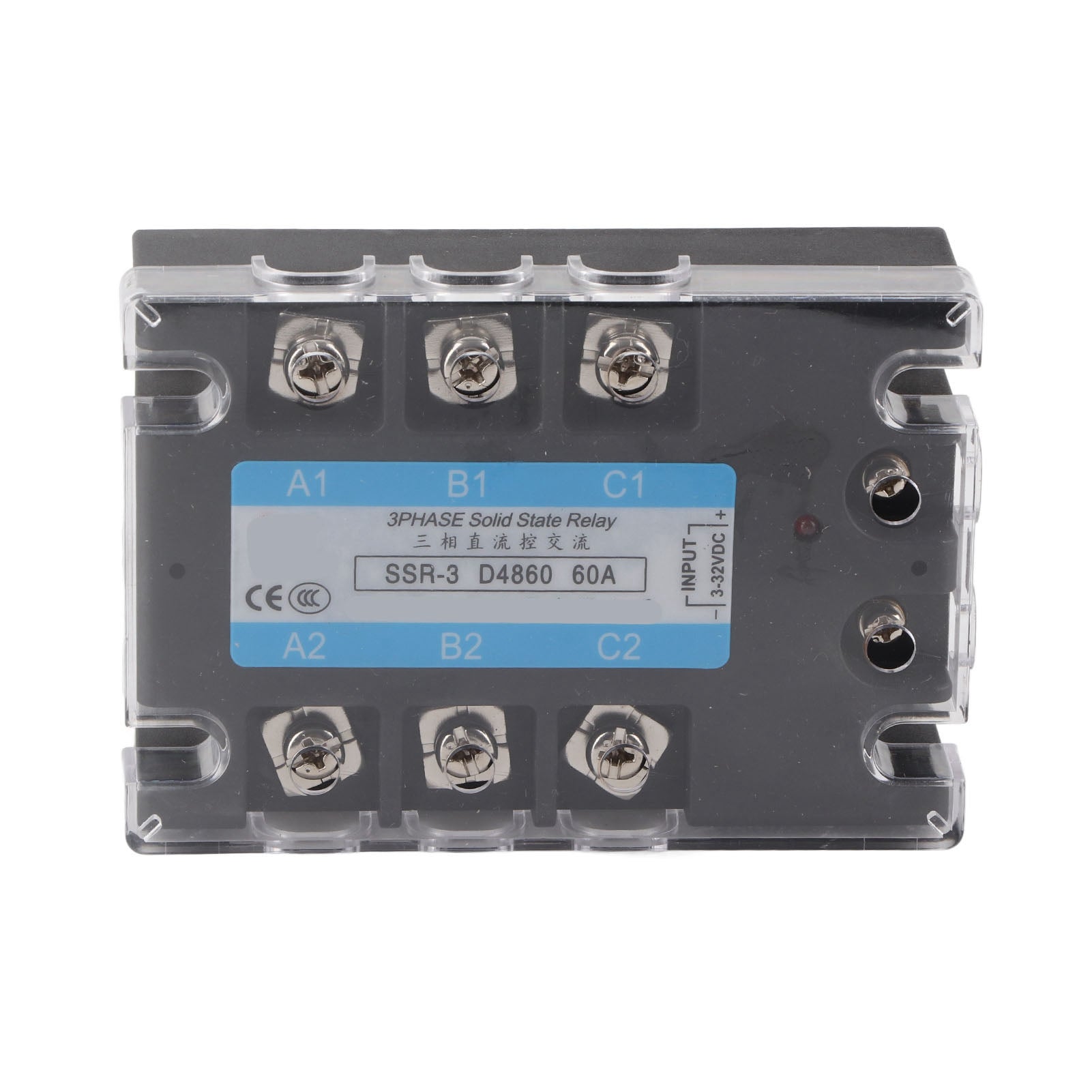 3 Phase Solid State Relay SSR-3 D4860 60A DC‑AC 480V Distribution Control Equipment