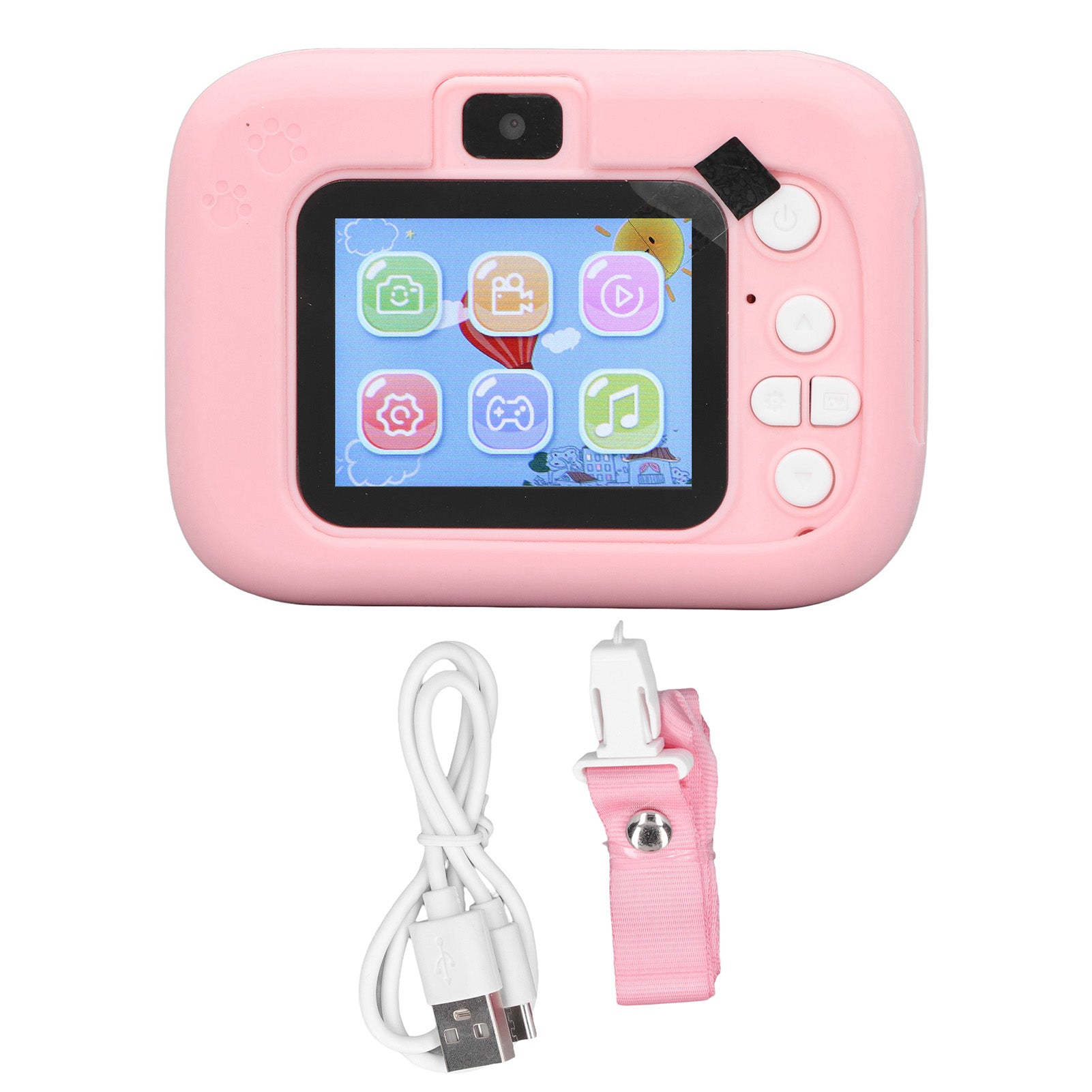 Kids Camera Toys Multifunctional High Definition Lightweight Cute Appearance Cartoon Small Camera for Girls Boys X900 Pink