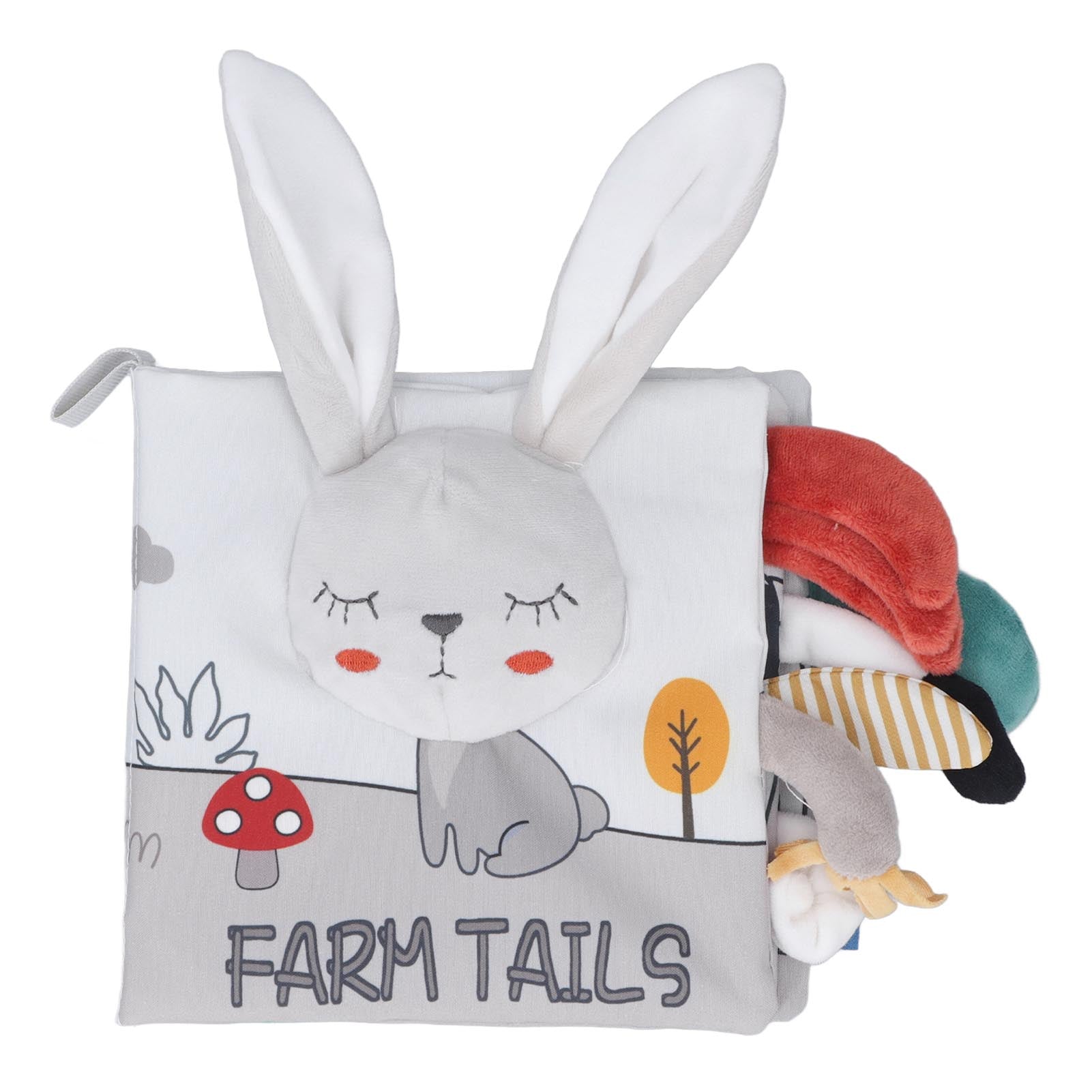 Baby Cloth Book with Tails Soft Tear Resistant Educational Exquisite Pattern Crinkle Cloth Book for Toddlers Type 3