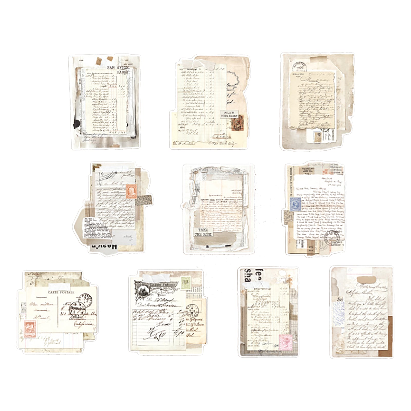 Scrapbook Stickers Vintage Decorative Scrapbooking Stickers for Journaling Photo Album 30 Sheets Type 3