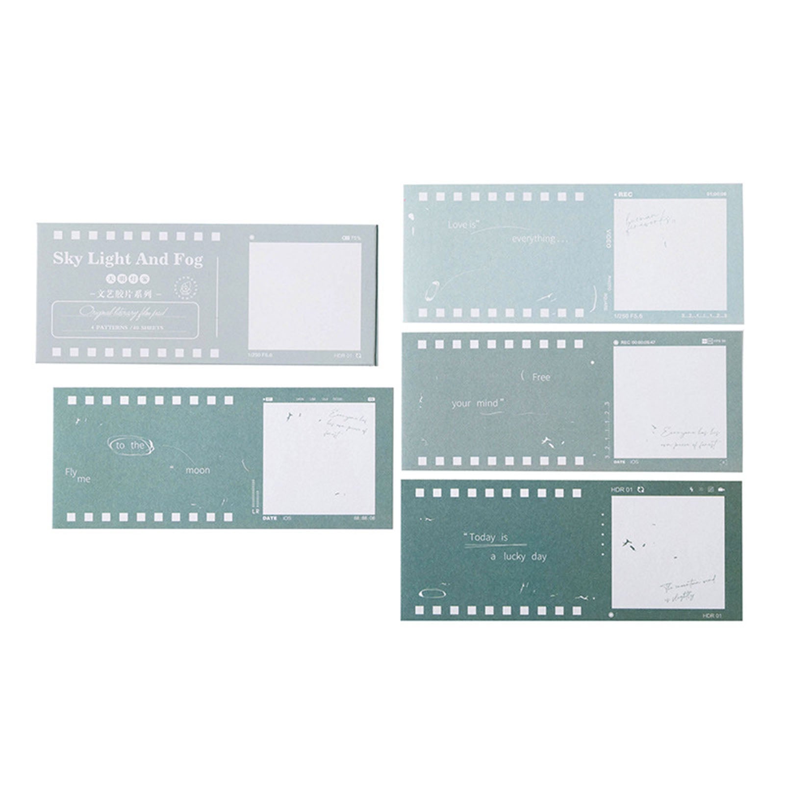 40 Sheet Memo Pads Notepads Smooth Writing Easy to Tear Off Multipurpose Small Note Pads Pocket Notebooks Sky Light and Fog