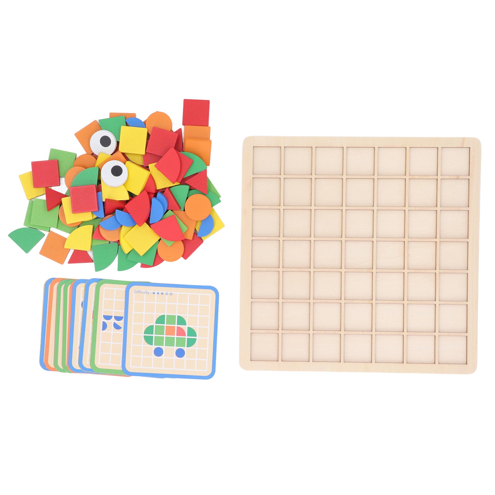 Colorful Blocks Brain Teasers Toy Improve Coordination Wood Blocks Jigsaw Puzzle Toy for Kids