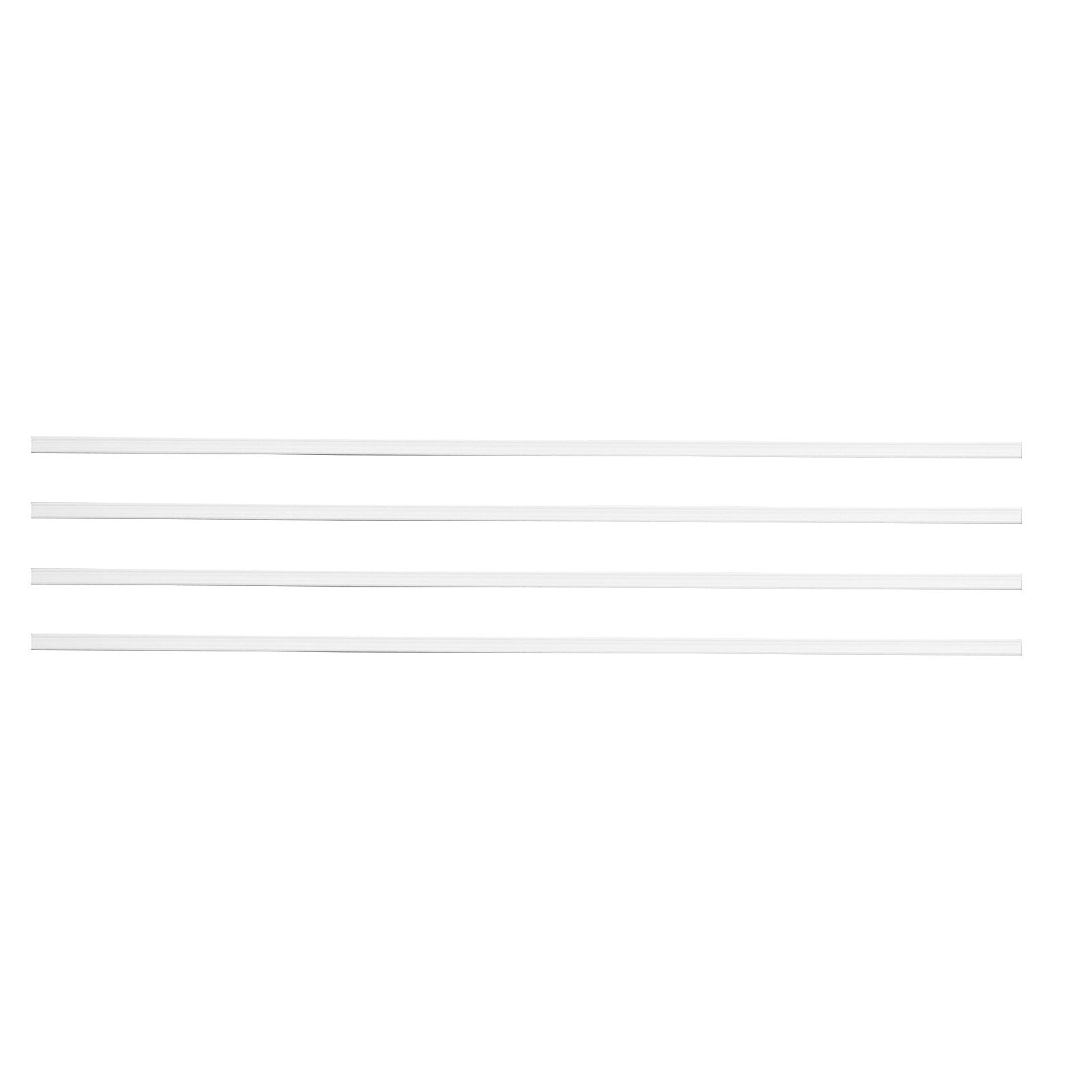 4Pcs Doll House Skirting Boards Birch White Delicate Decorative Trim for 1:12 Doll House Right Angle