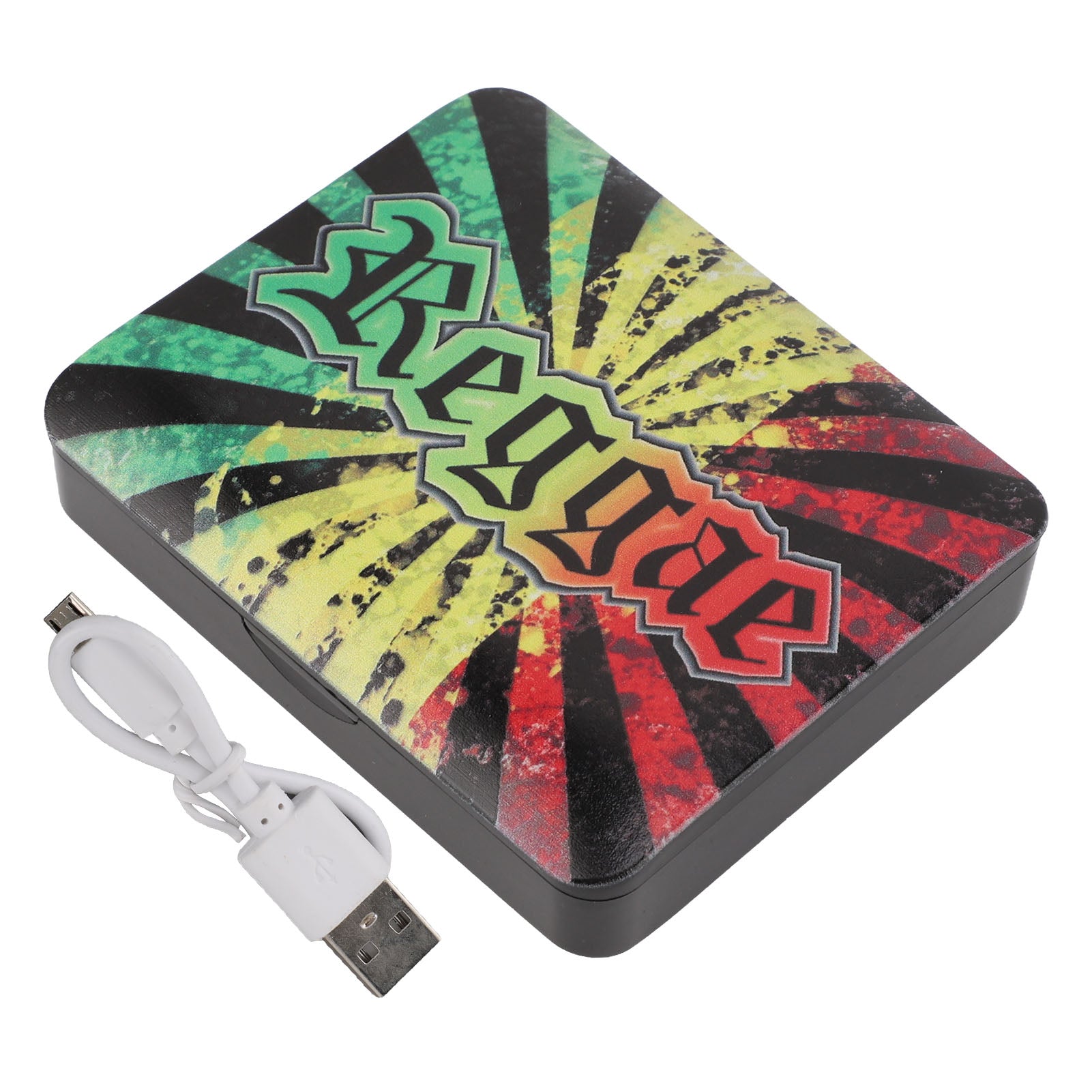 Glowing Cigarette Case Plastic USB Rechargeable Auto Power Off Portable Cigarette Storage Carry Box for Father's Day Christmas Birthday Gift Colorful