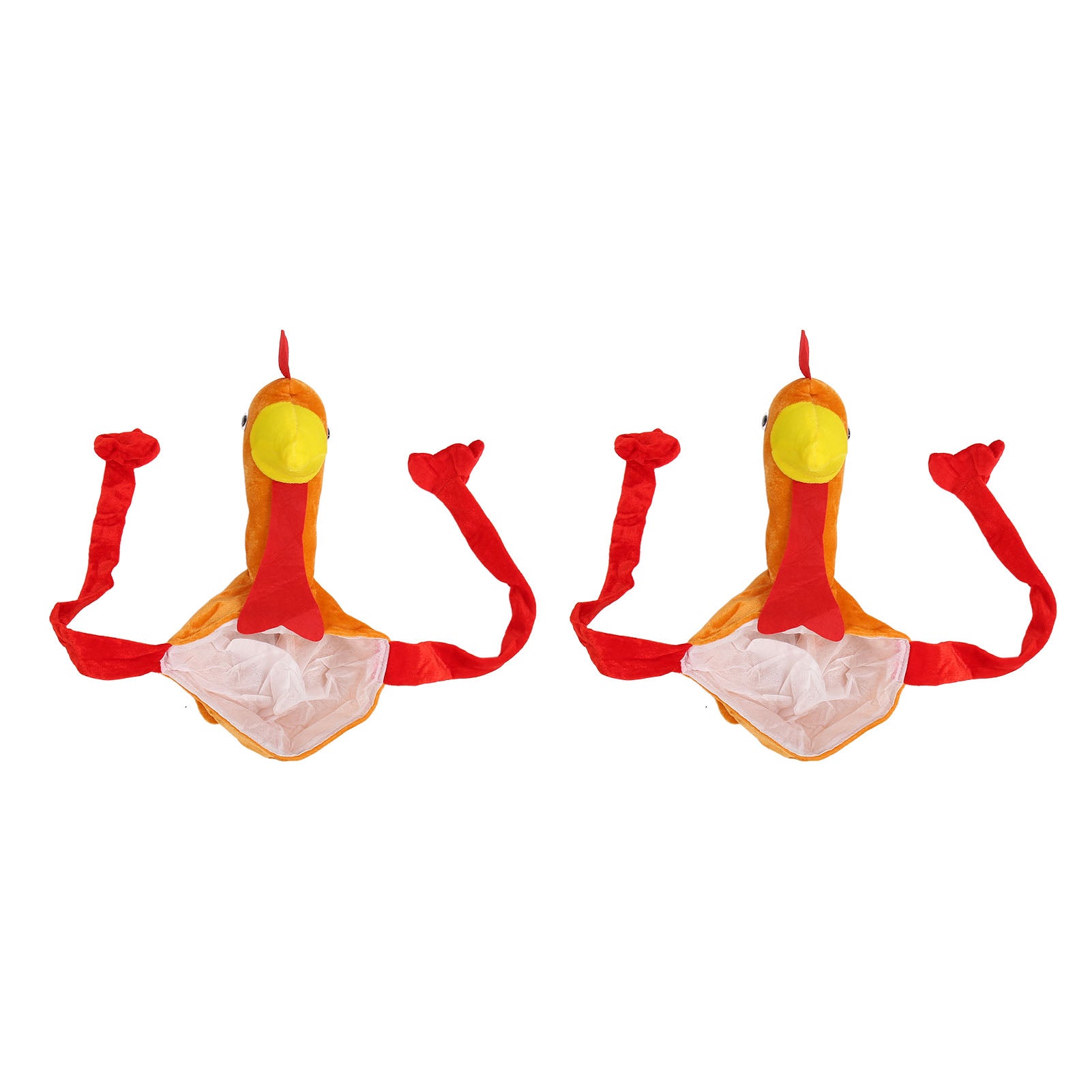 2Pcs Turkey Hat Light Bright Colors Durable Polyester Soft Breathable Easy to Wear Thanksgiving Hat for Party Cosplay Holiday