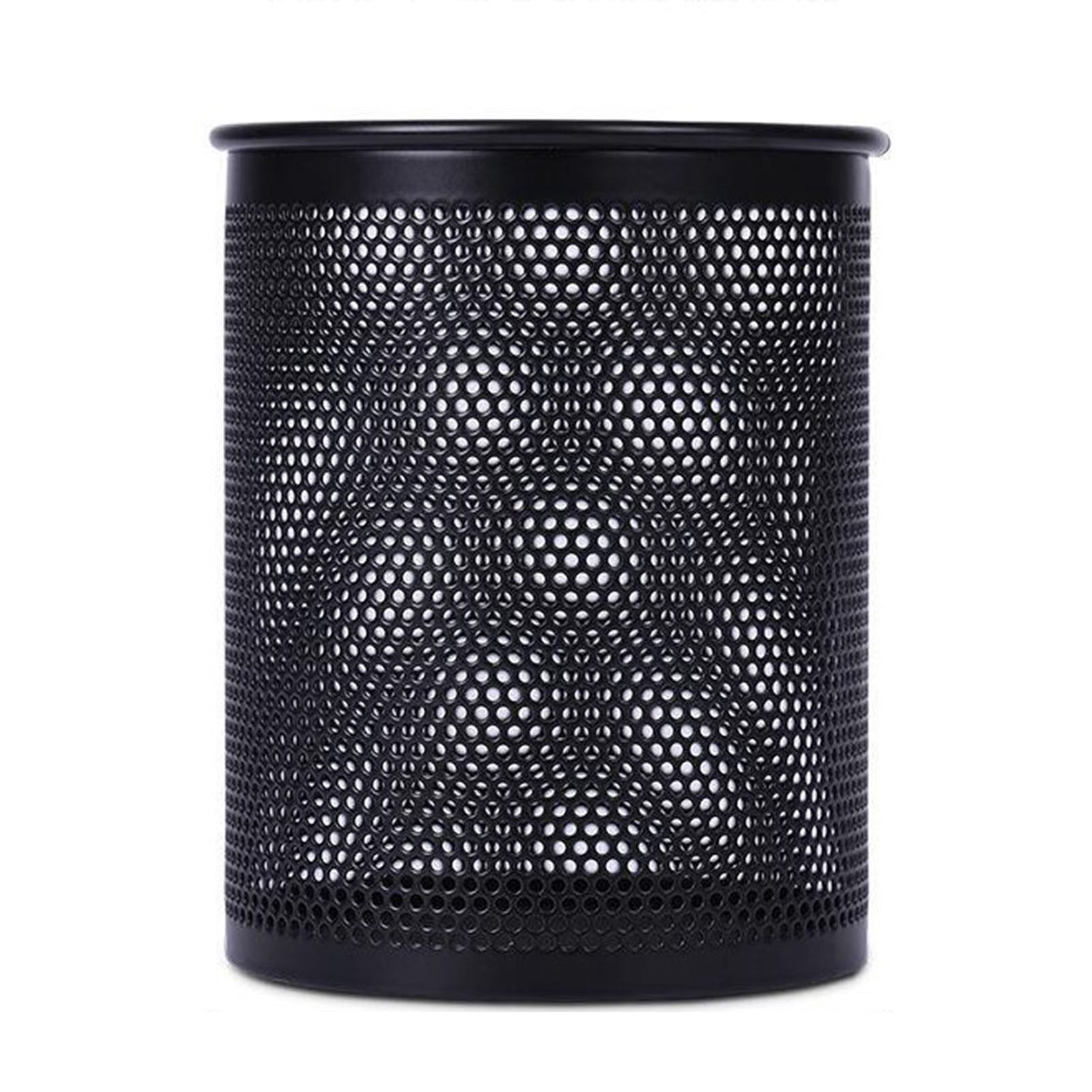 Mesh Pen Holder Large Capacity Prevent Slip Desktop Pen Container for Pencils Erasers Stationery Black