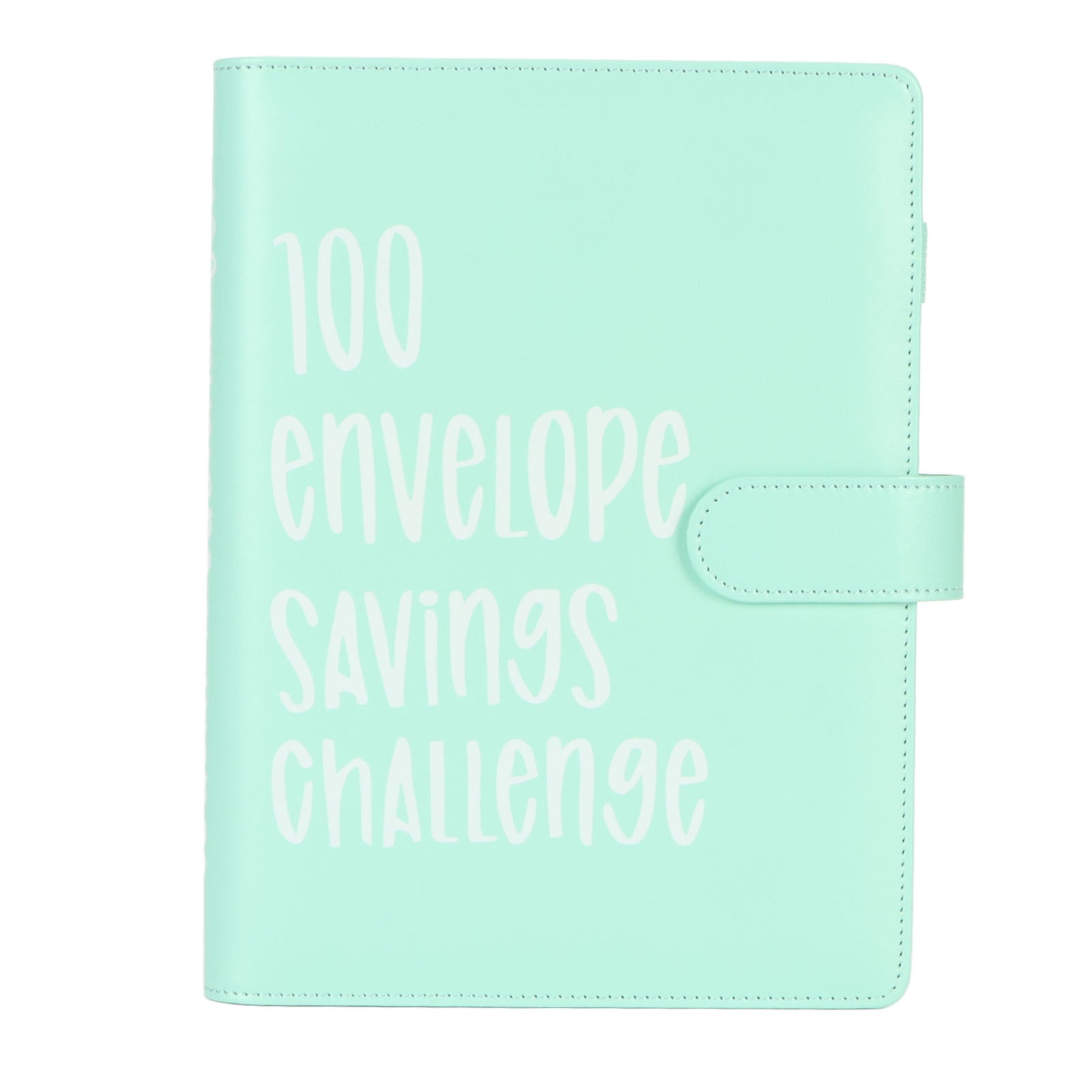 100 Envelopes Challenge Binder Waterproof A5 Money Saving Budget Binder with Cash Envelopes Light Green