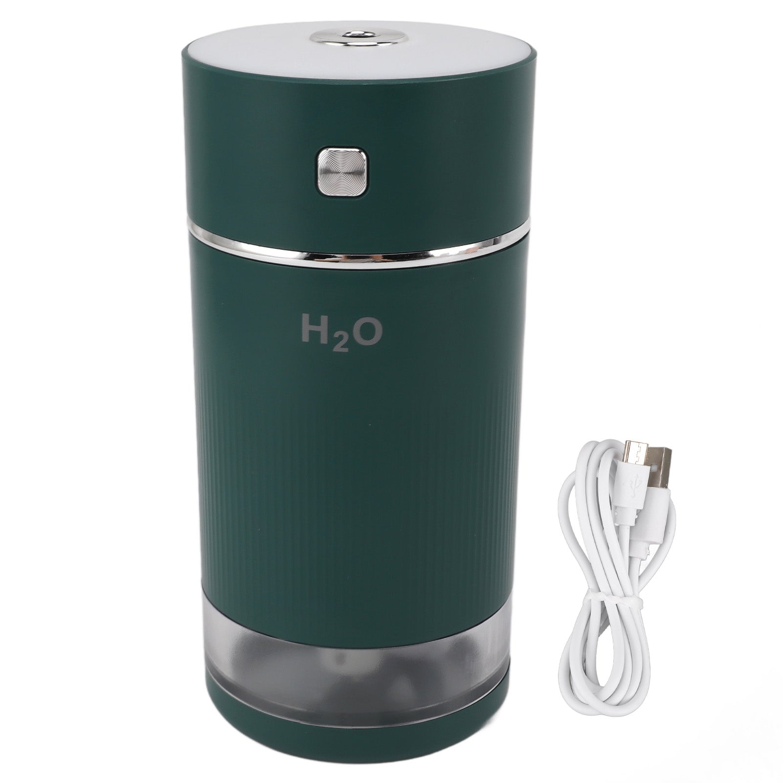 2 in 1 Ultrasound Aromatherapy Humidifier USB Portable Mini Humidifier 240ml Small Cool Mist Humidifier with Colorful Night Light for Home Car Green