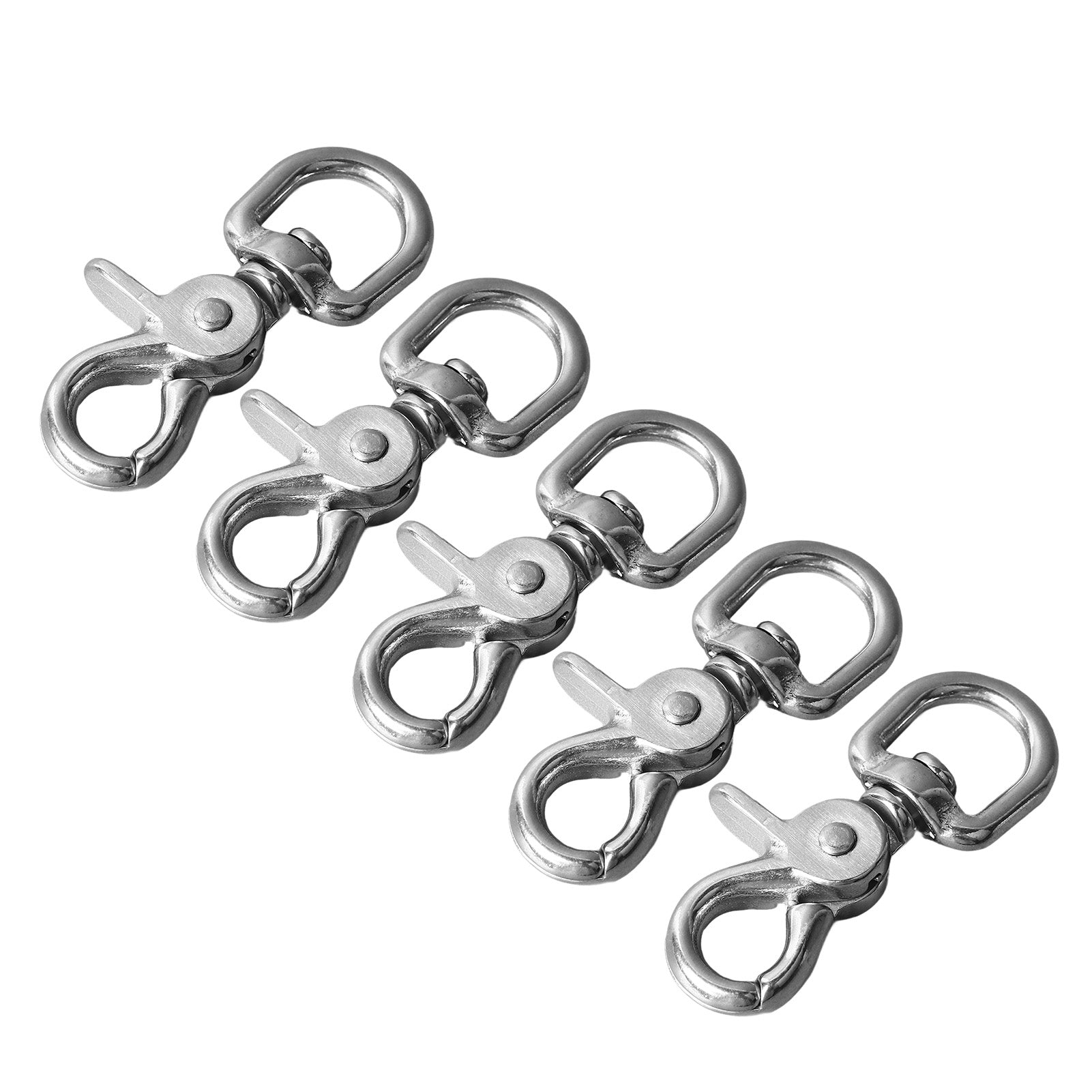 5Pcs Keychain Clips 66x17mm Stainless Steel Highly Polished Durable Lightweight Lobster Clasp for Crafts Jewelry