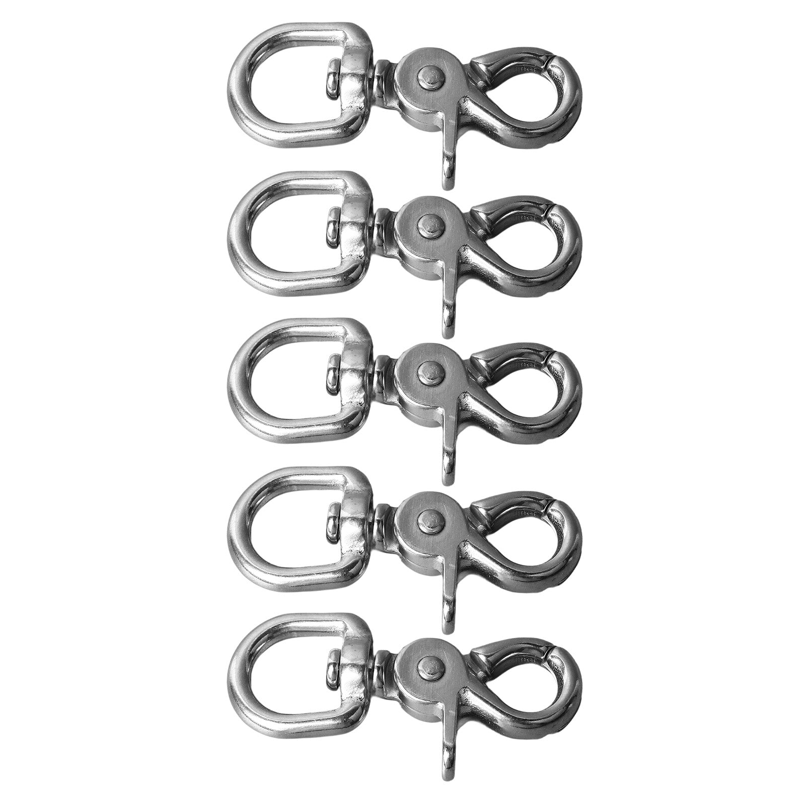 5Pcs Keychain Clips 66x17mm Stainless Steel Highly Polished Durable Lightweight Lobster Clasp for Crafts Jewelry