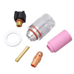 6Pcs 2.4mm Electrode Glass Cup Nozzle Set TIG Torch Set Replacement for WP 9 20
