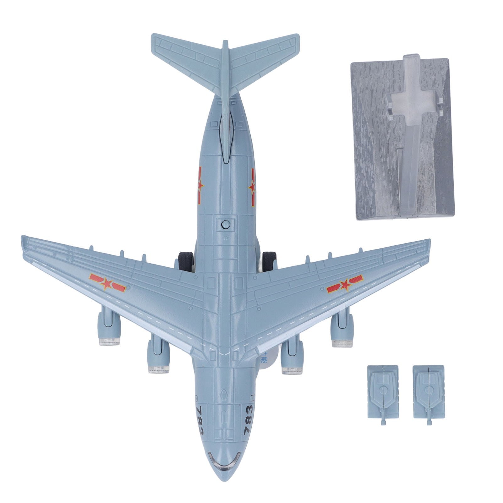 1 : 100 Scale Diecast Airplanes Model Collectible Decoration Pull Back Aircraft Model Toy Grey