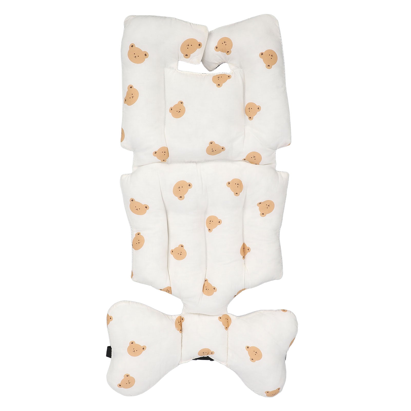 Child Stroller Seat Cushion Thicken Shockproof Breathable Warm Comfort Cushion Insert Liner for Autumn Winter Bear
