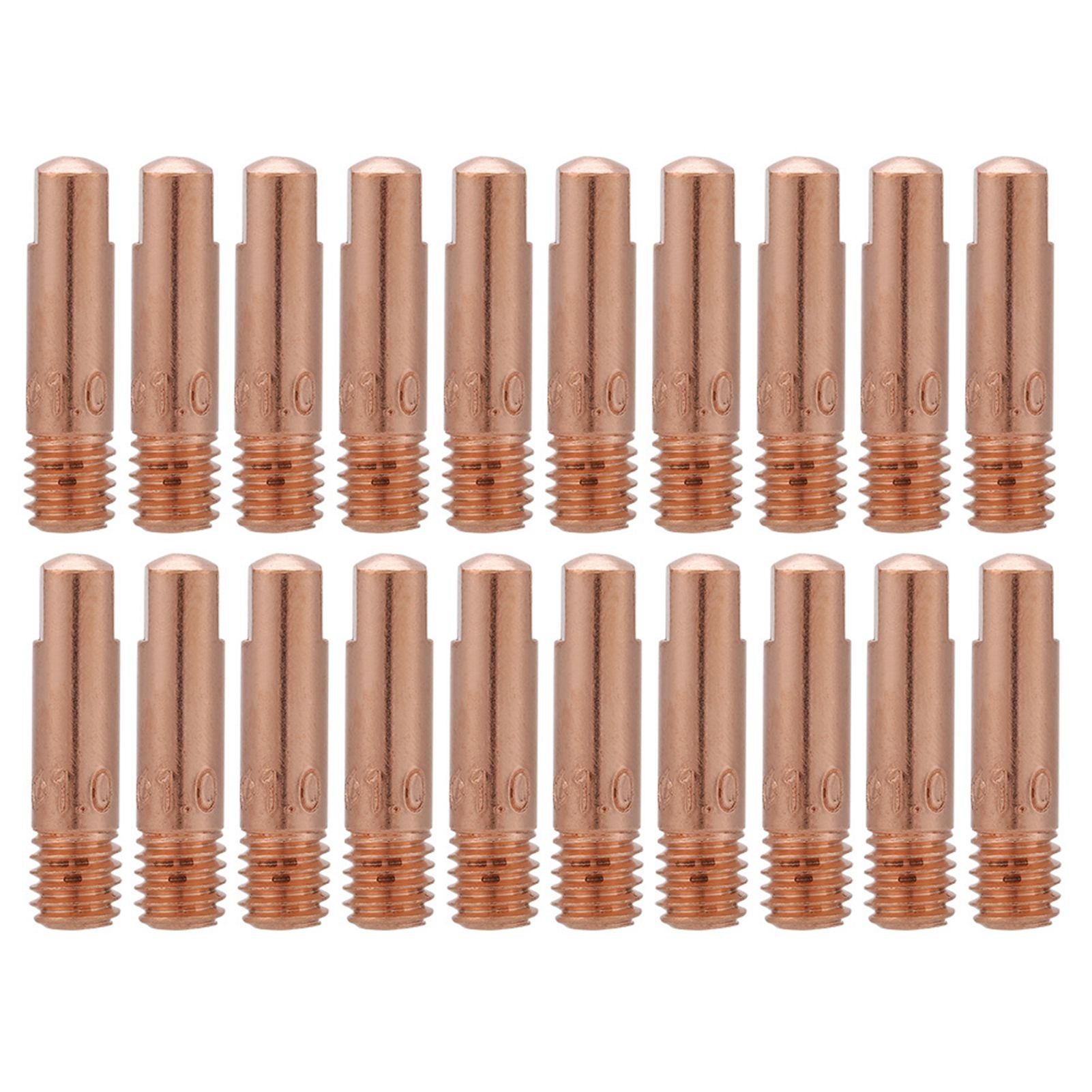 20Pcs Copper Contact Tip for 15AK MIG/MAG Welding Torch Consumables (1.0mm)