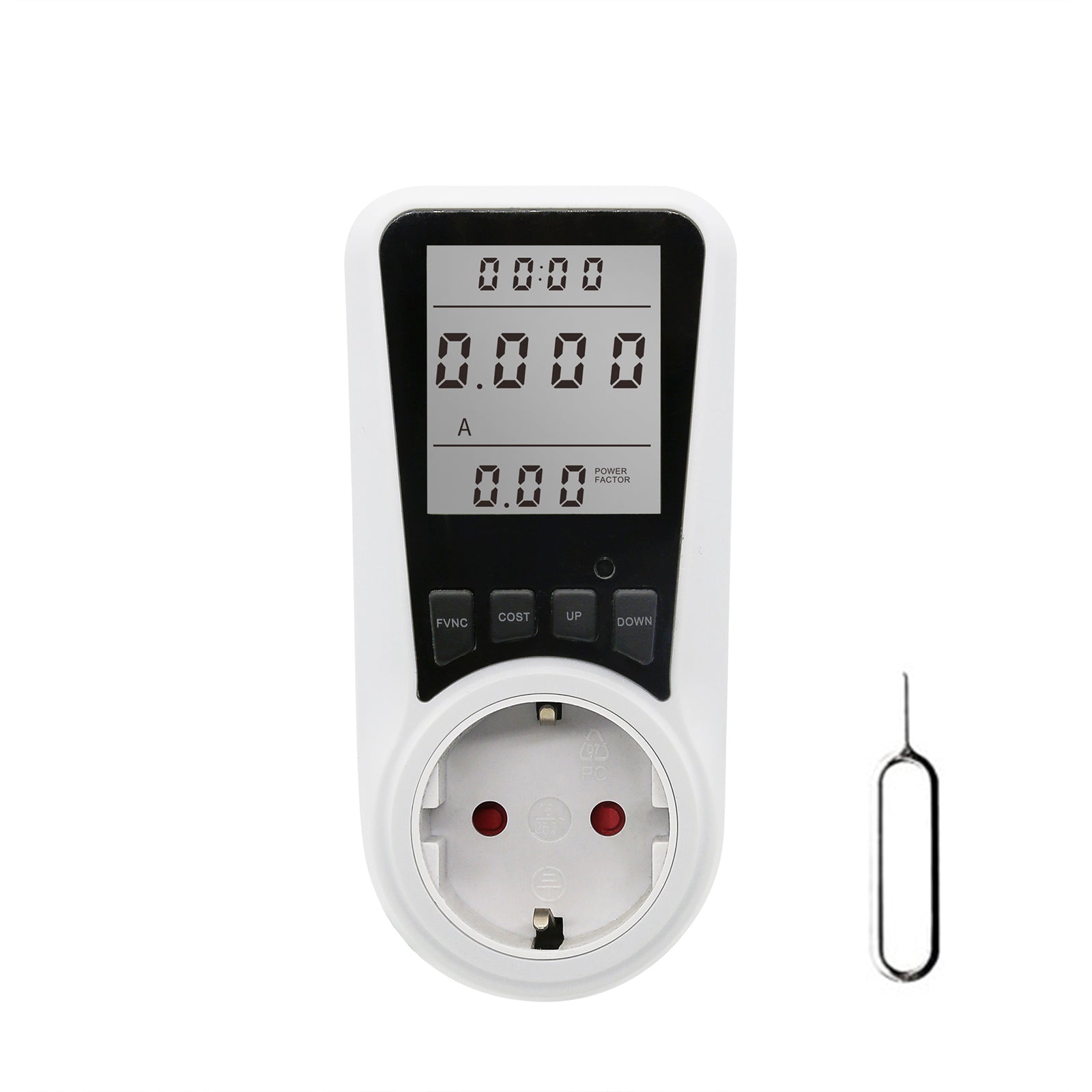 Back White Light Power Metering Socket Power Monitor Intelligent Charging Socket
